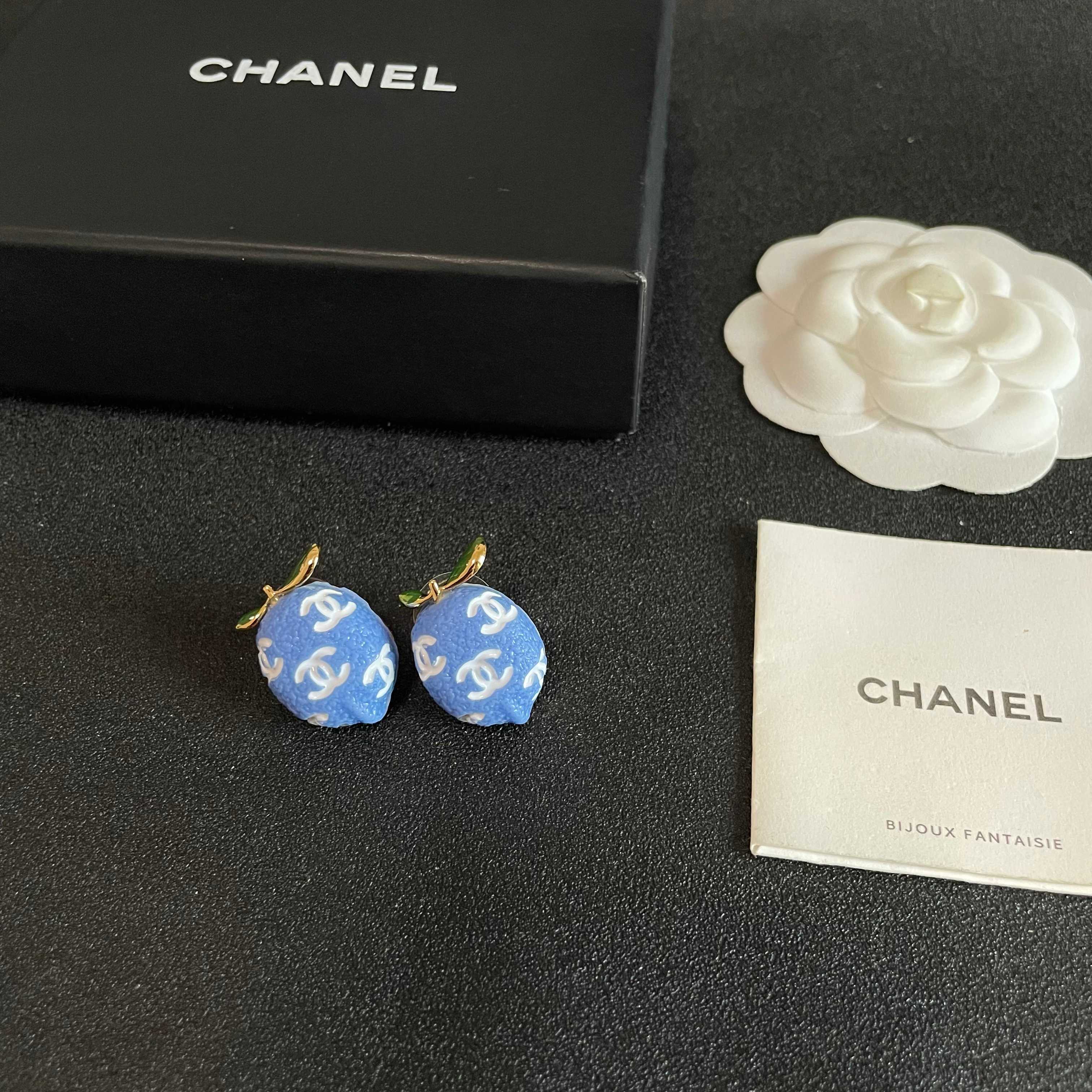 Chanel Blue Earrings