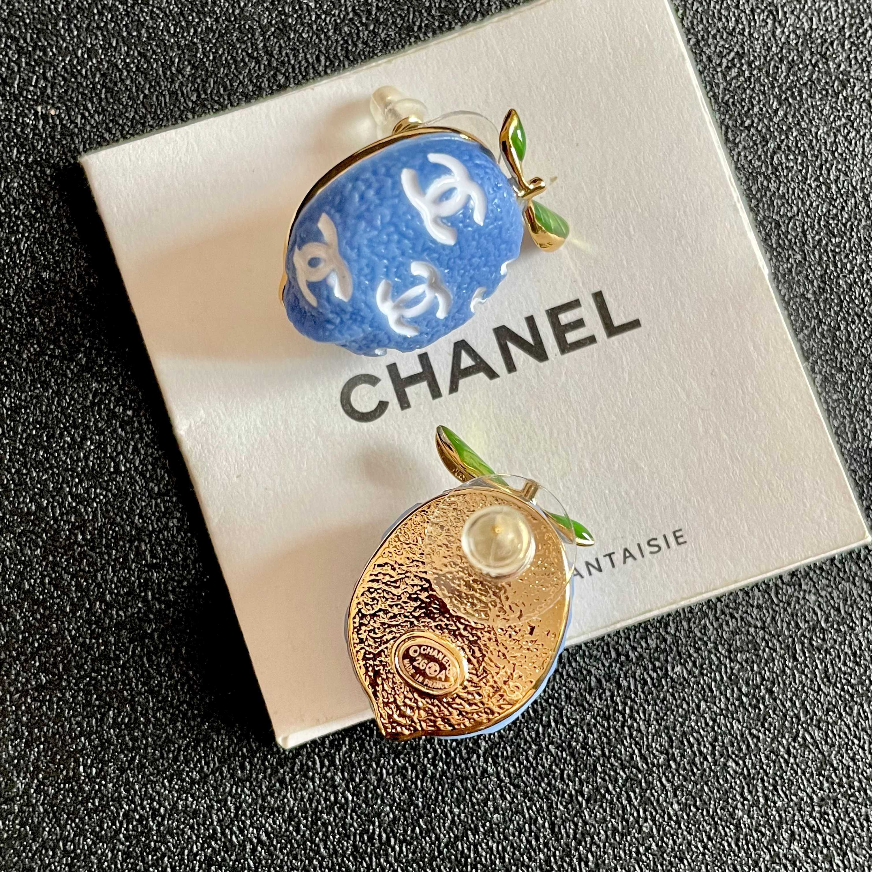 Chanel Blue Earrings
