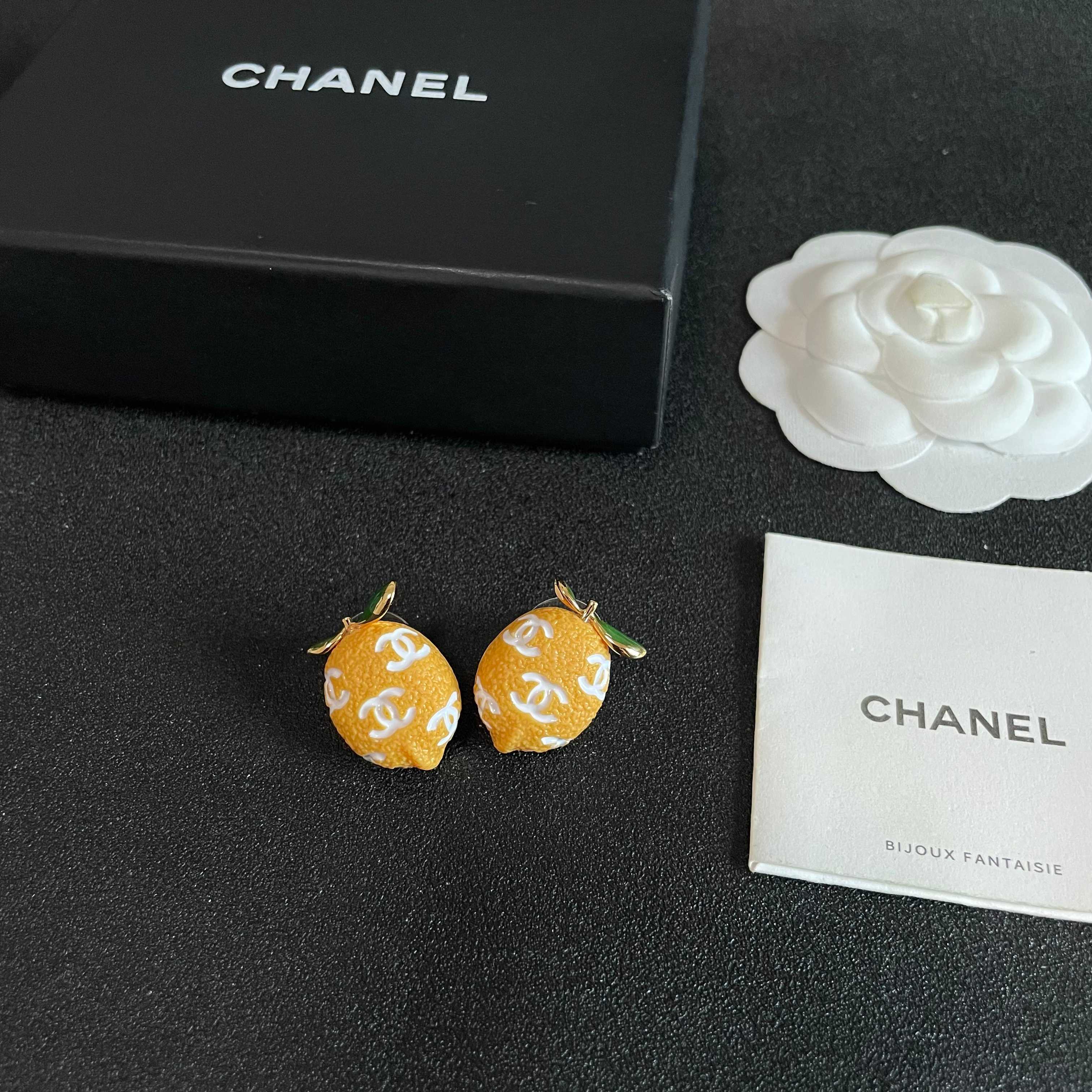 Chanel Lemon Earrings
