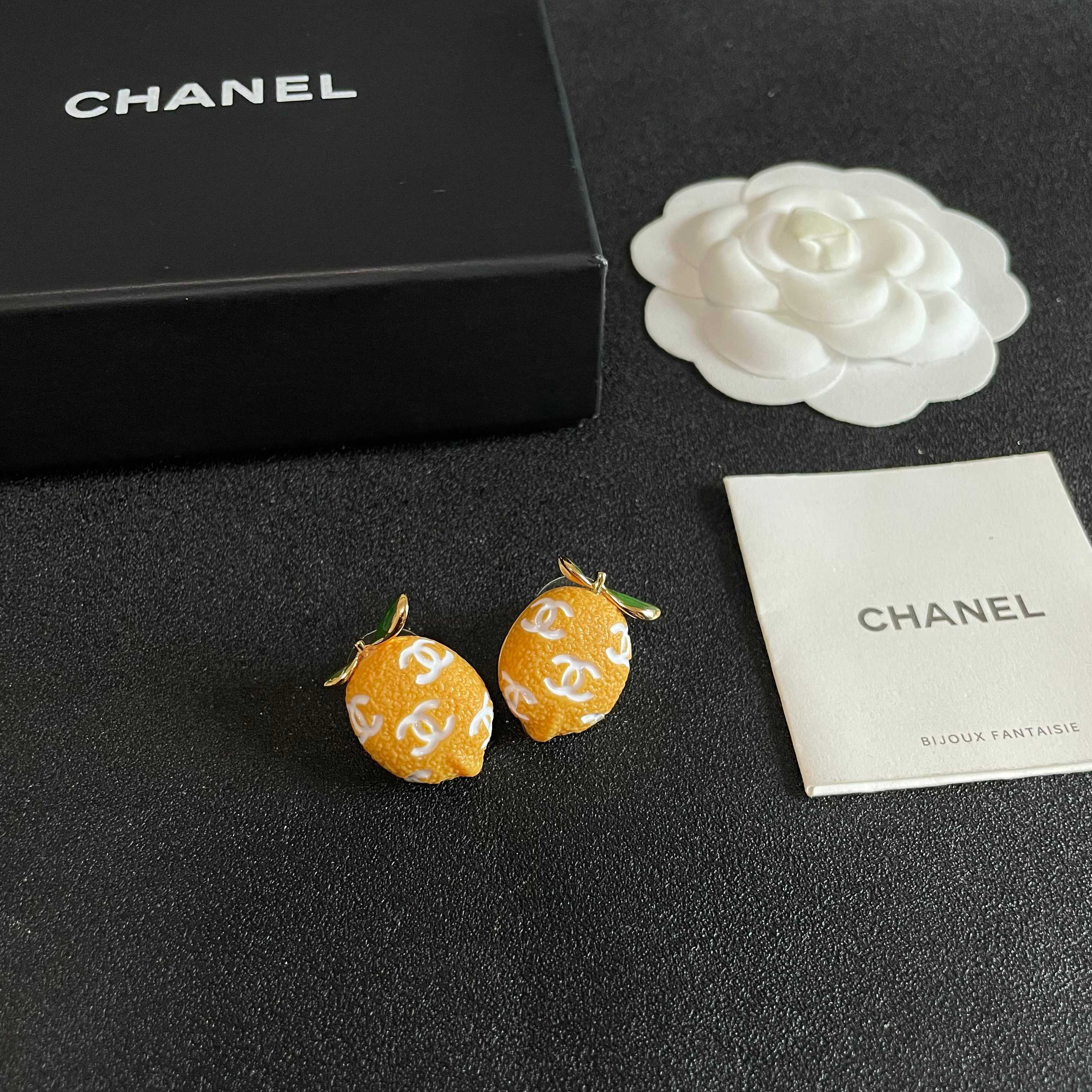 Chanel Lemon Earrings