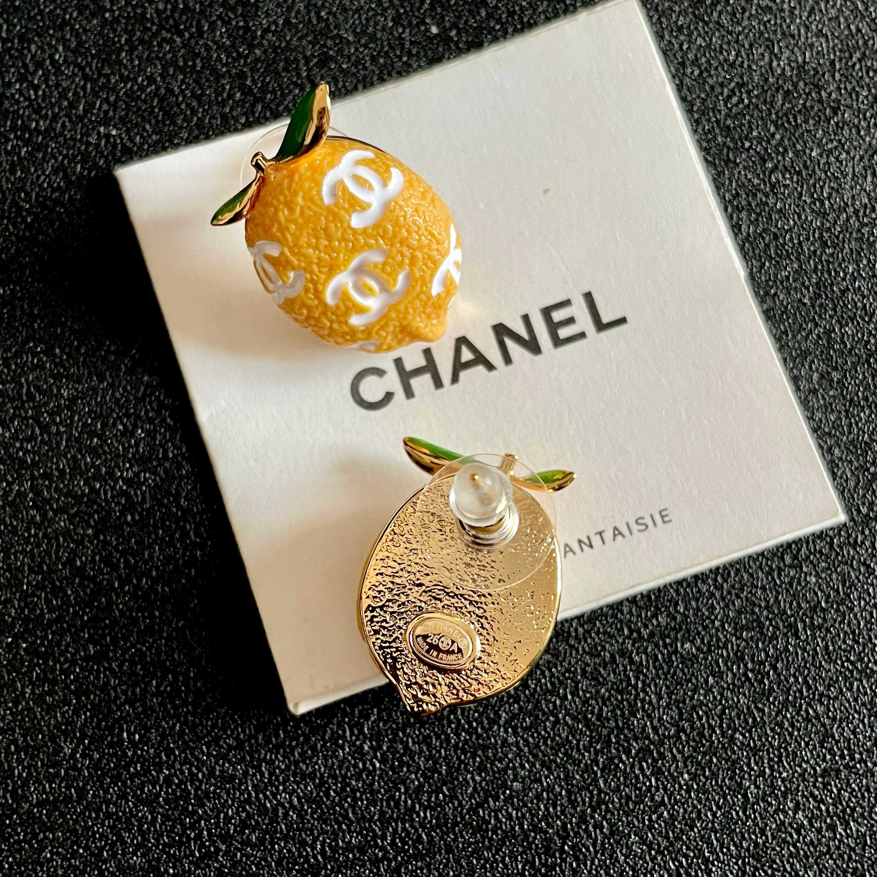Chanel Lemon Earrings