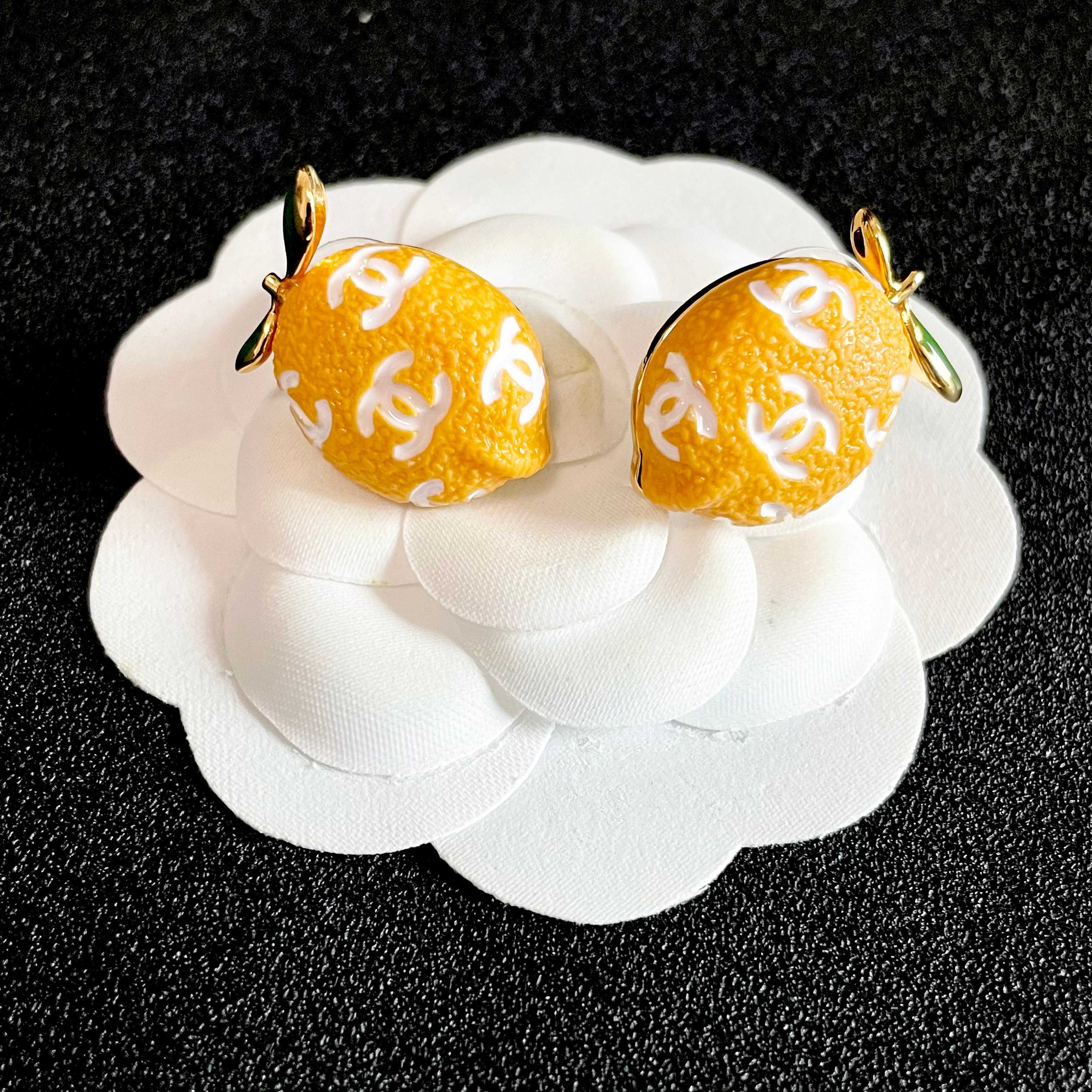 Chanel Lemon Earrings