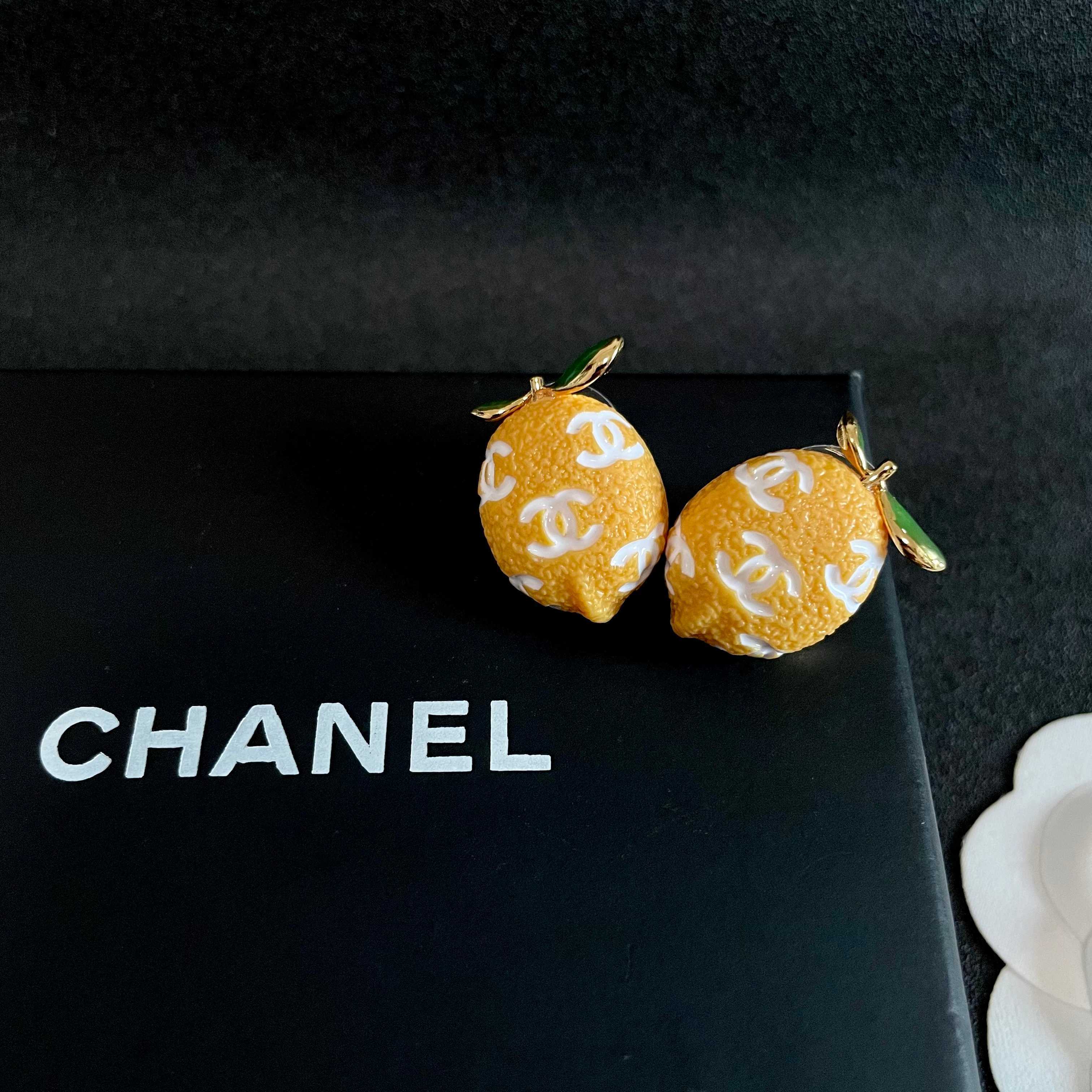 Chanel Lemon Earrings