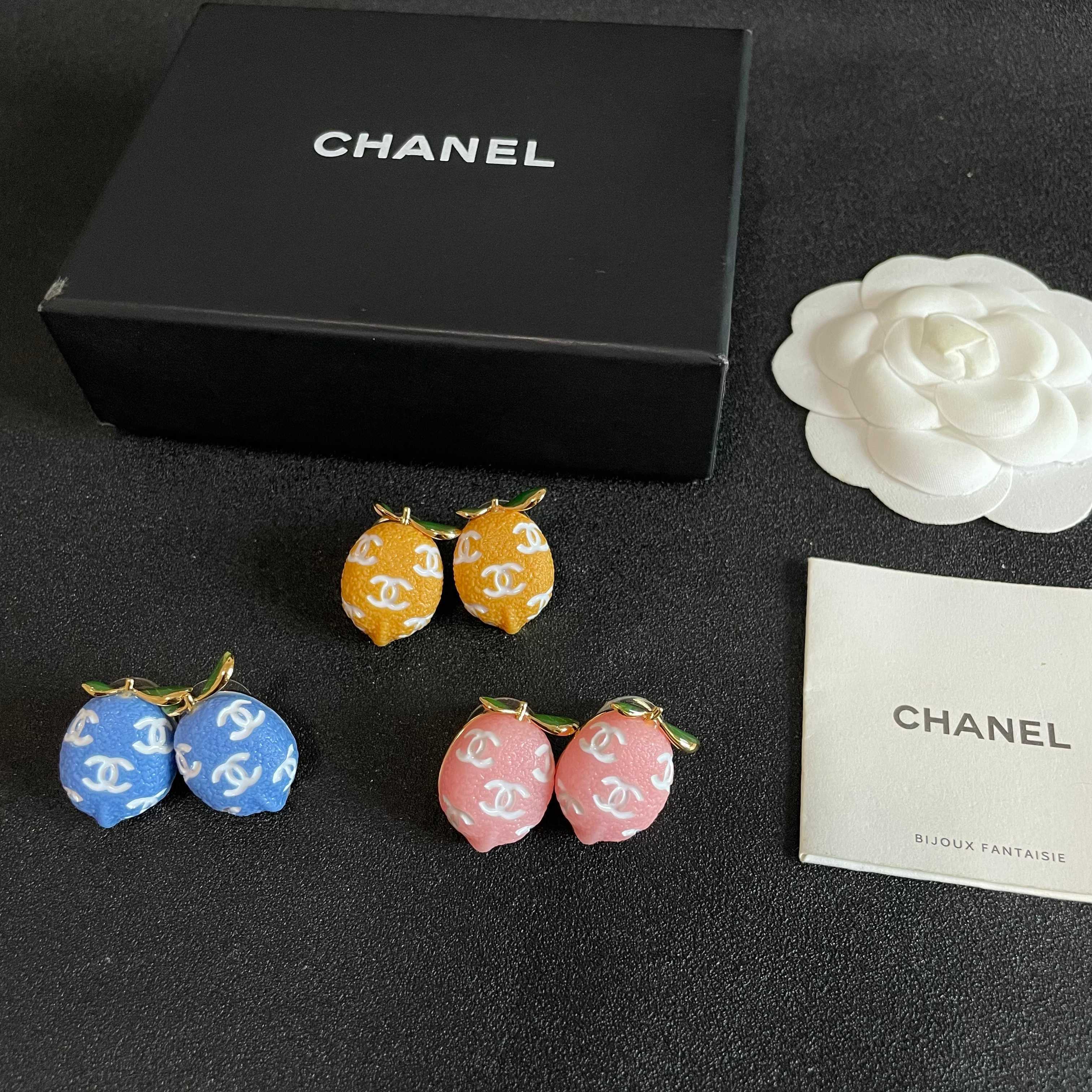 Chanel Peach Earrings
