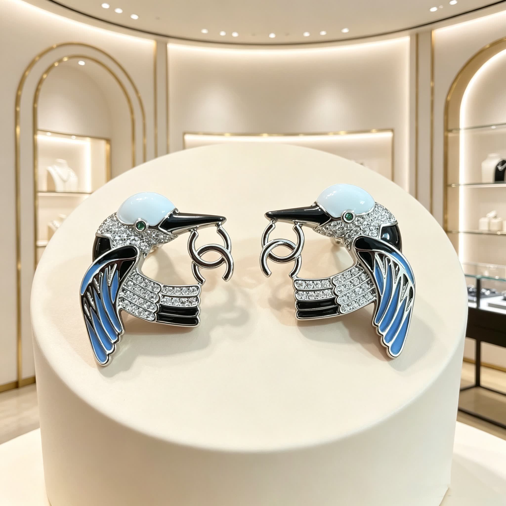 Chanel Bird of Paradise Earrings