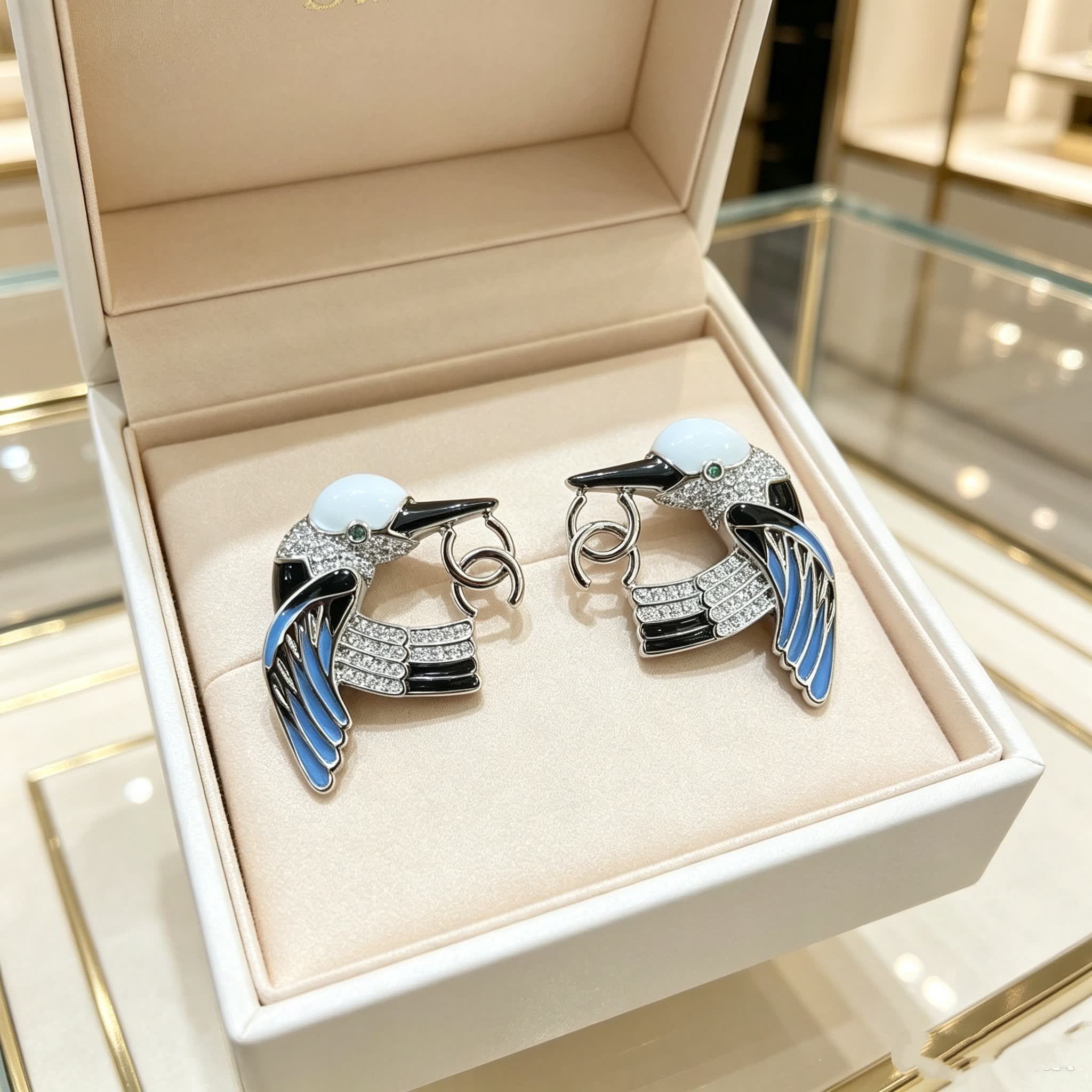 Chanel Bird of Paradise Earrings