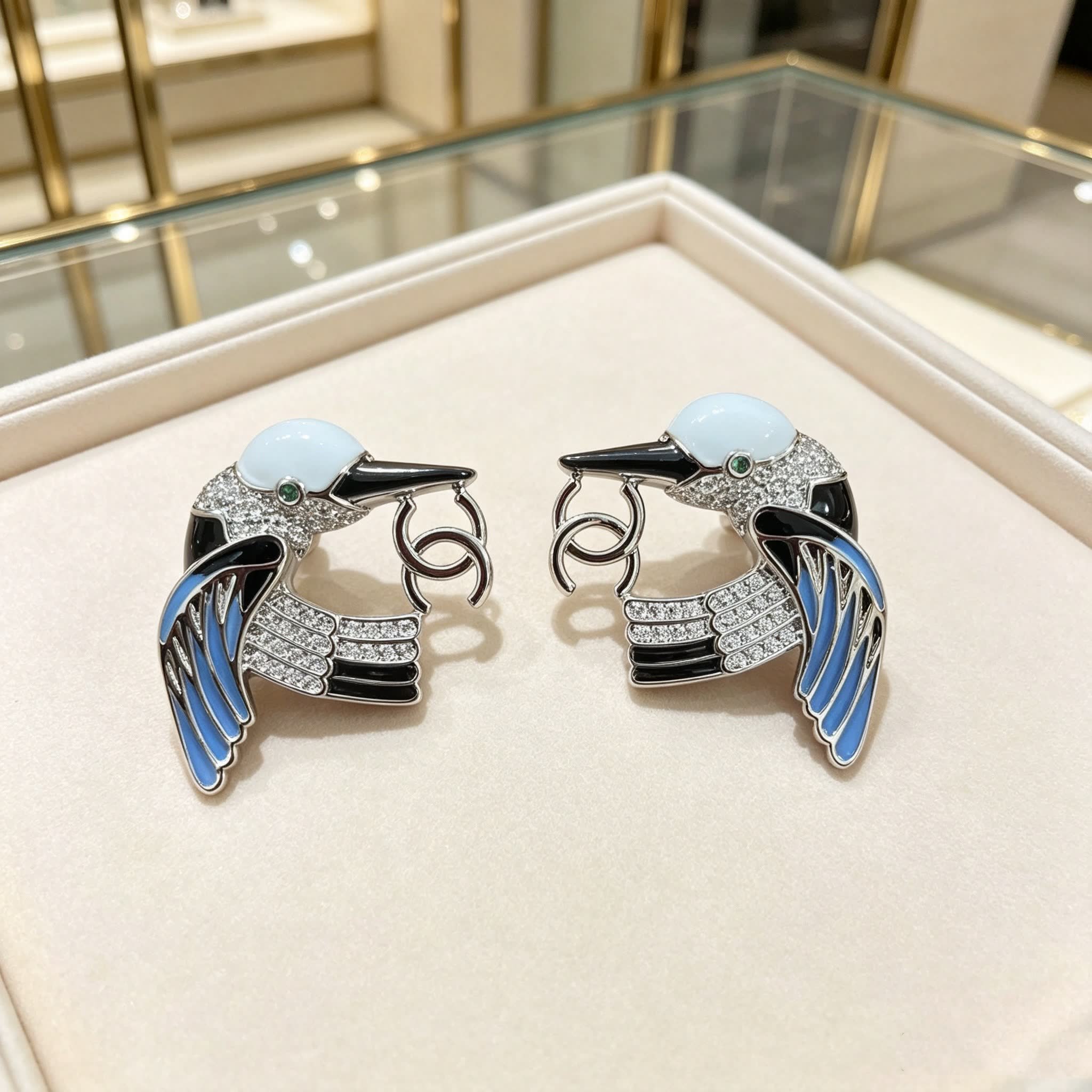 Chanel Bird of Paradise Earrings