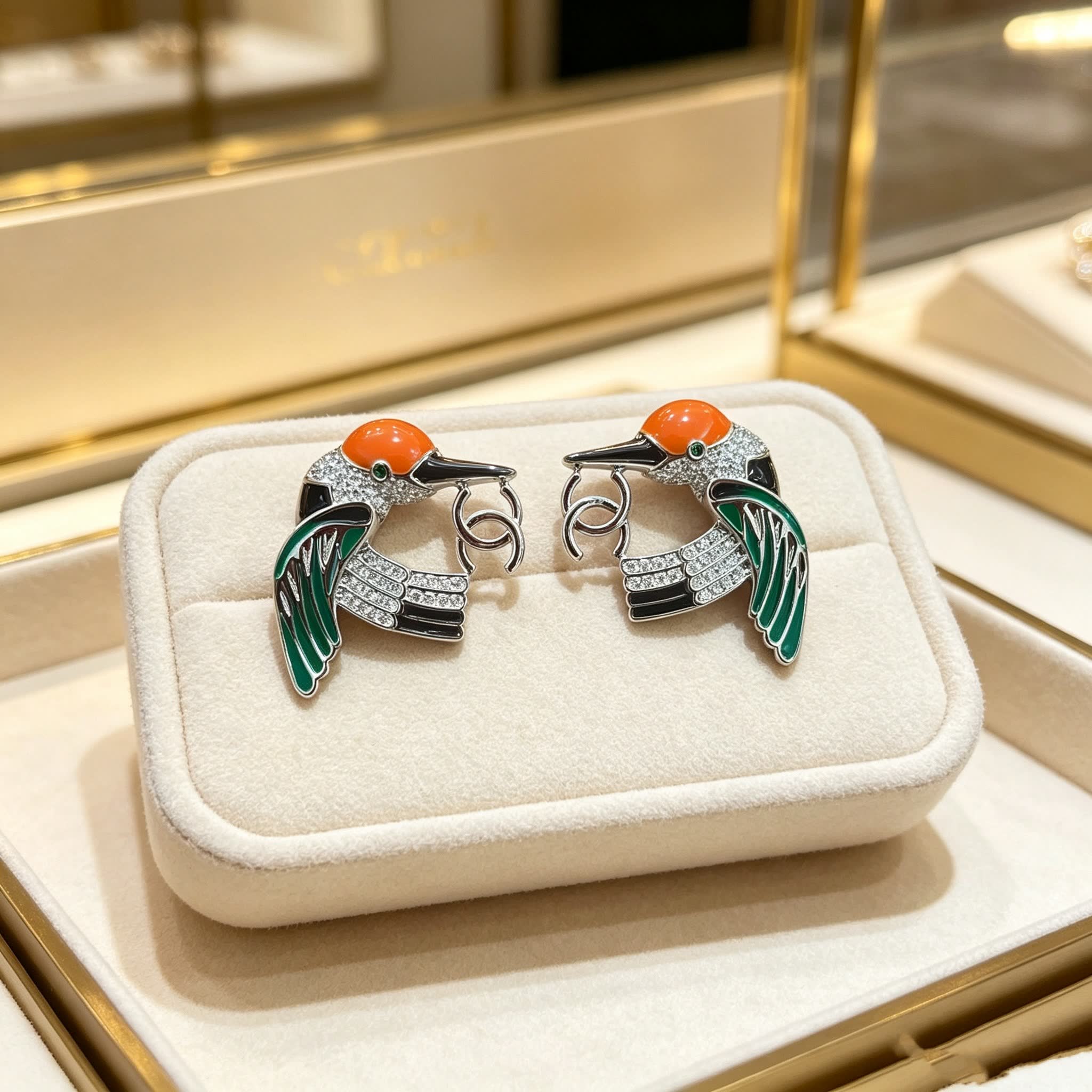 Chanel Bird Earrings
