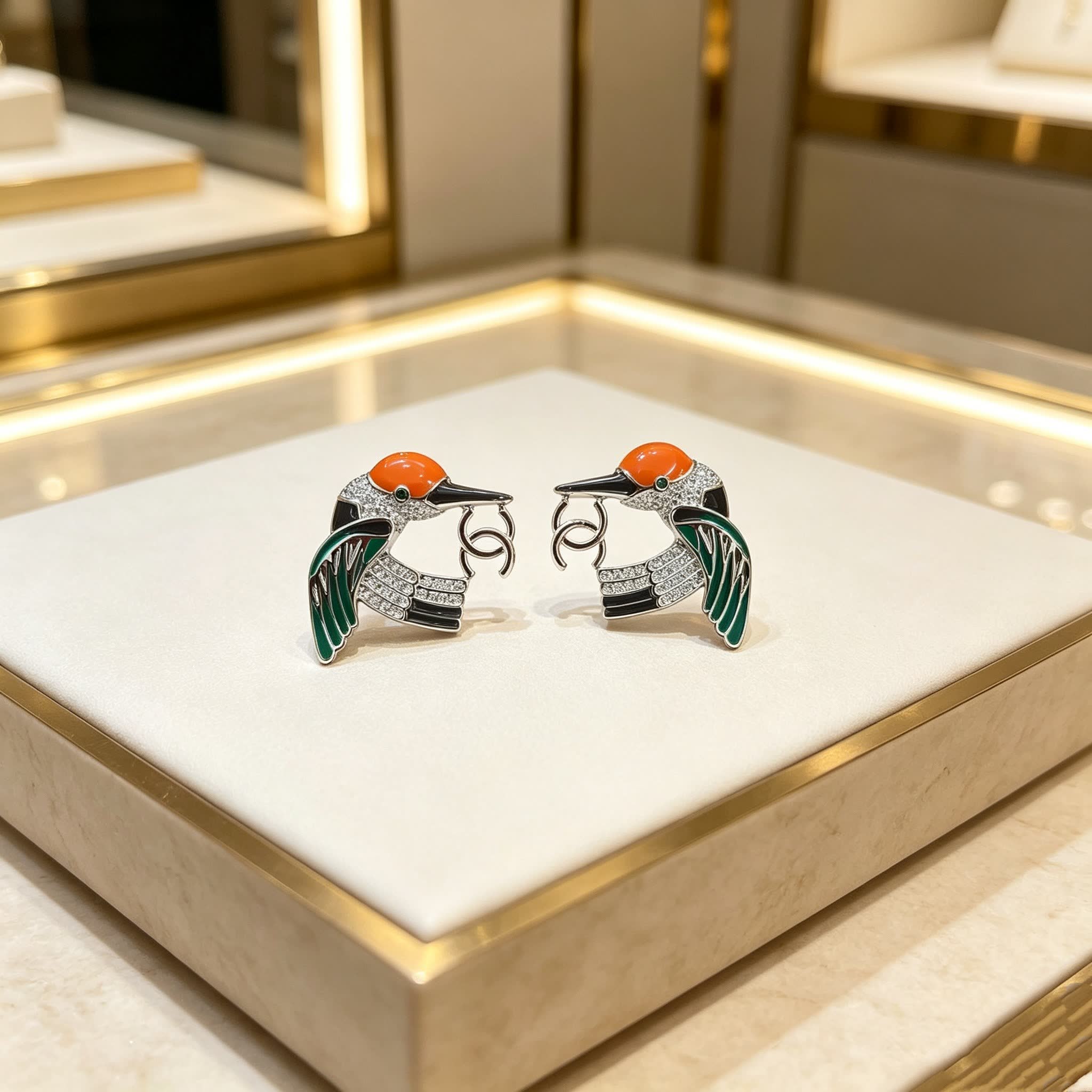 Chanel Bird Earrings