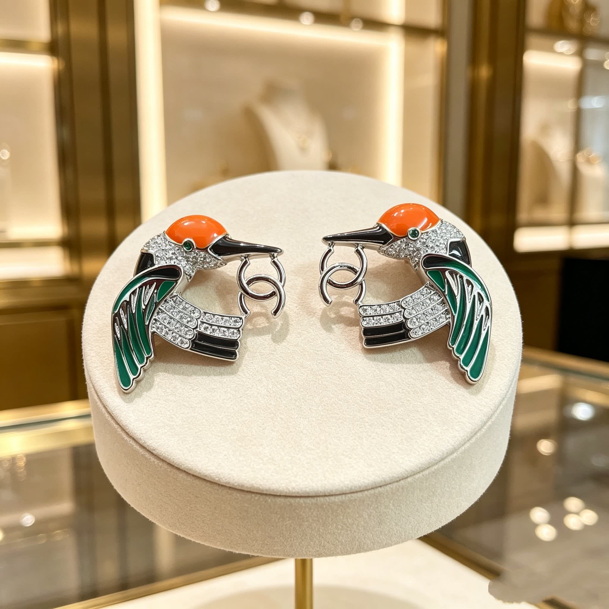Chanel Bird Earrings