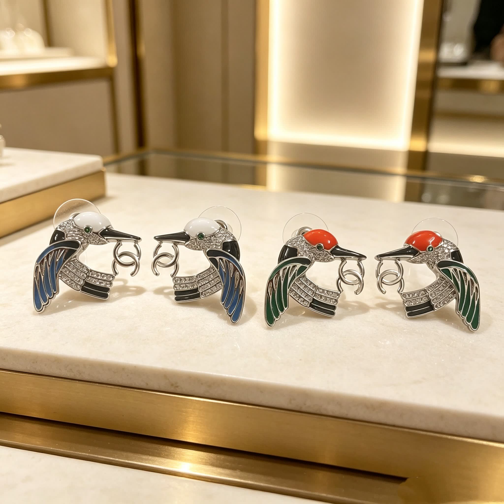 Chanel Bird Earrings