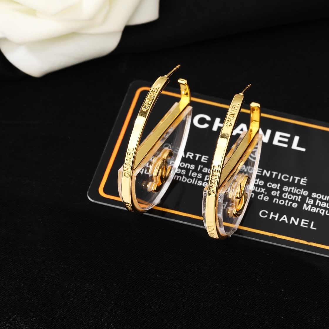 Chanel Gold Hoop Earrings