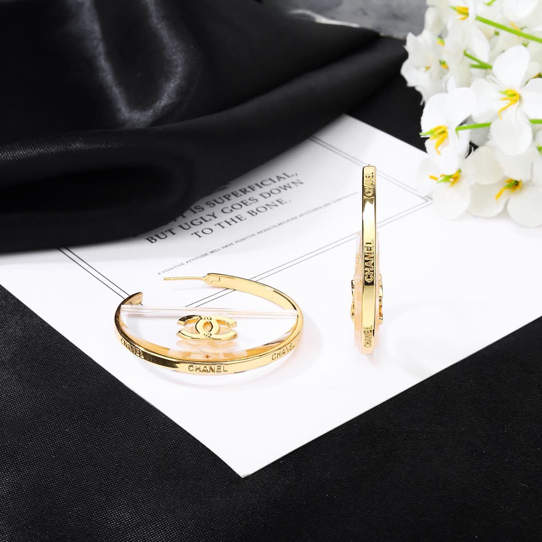 Chanel Gold Hoop Earrings