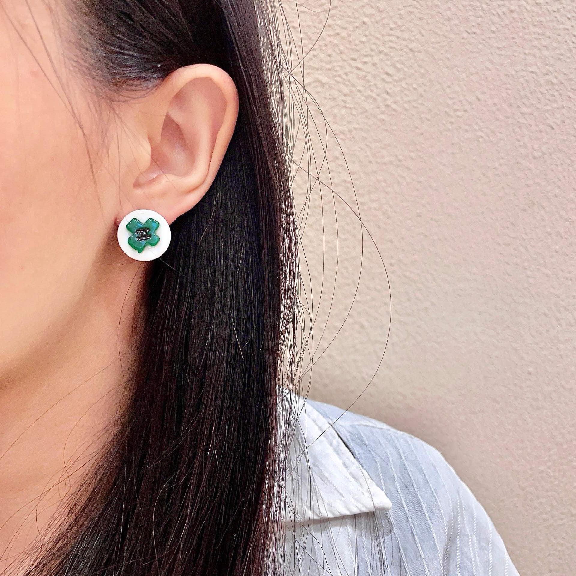 Chanel Clover Stud Earrings