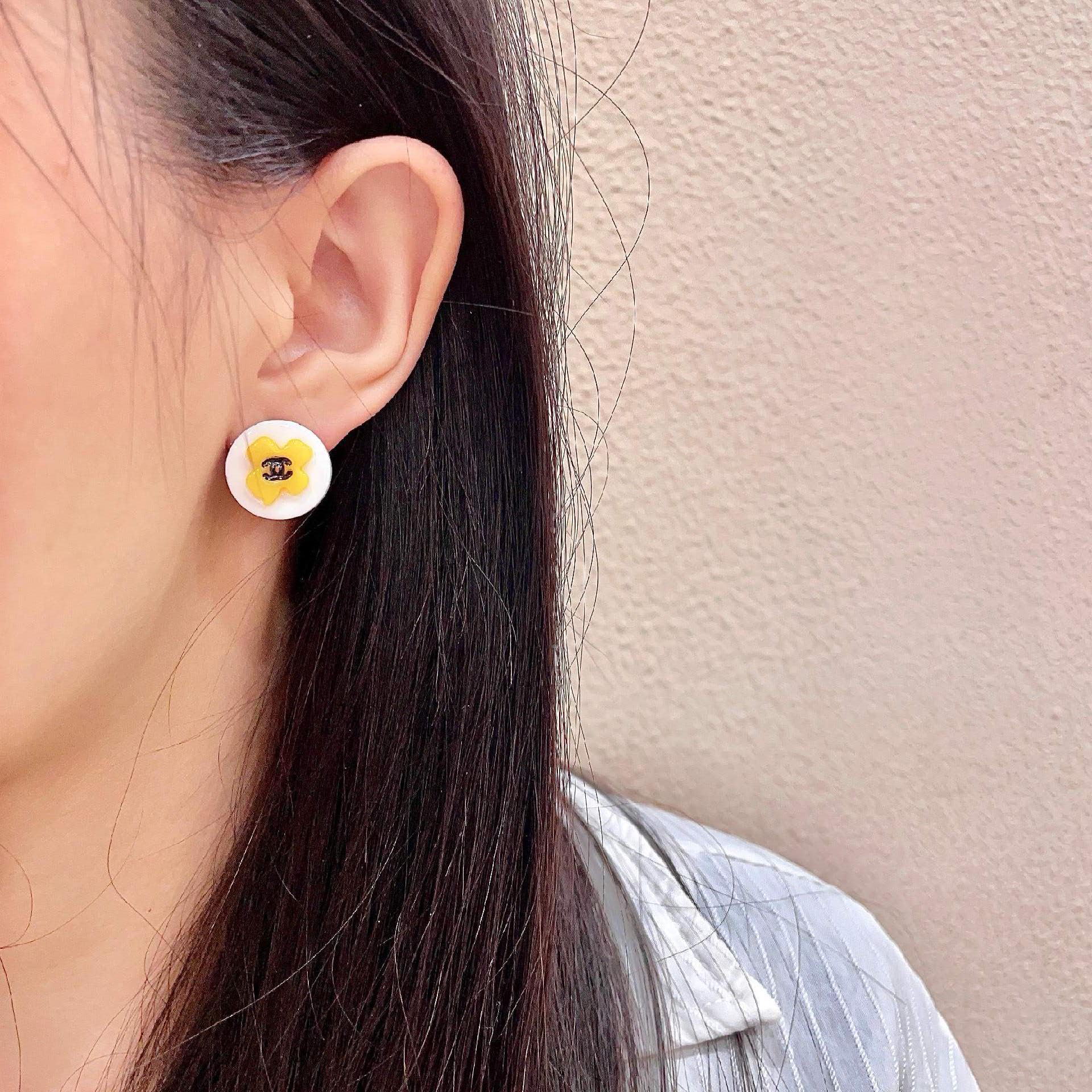 Chanel Flower Stud Earrings