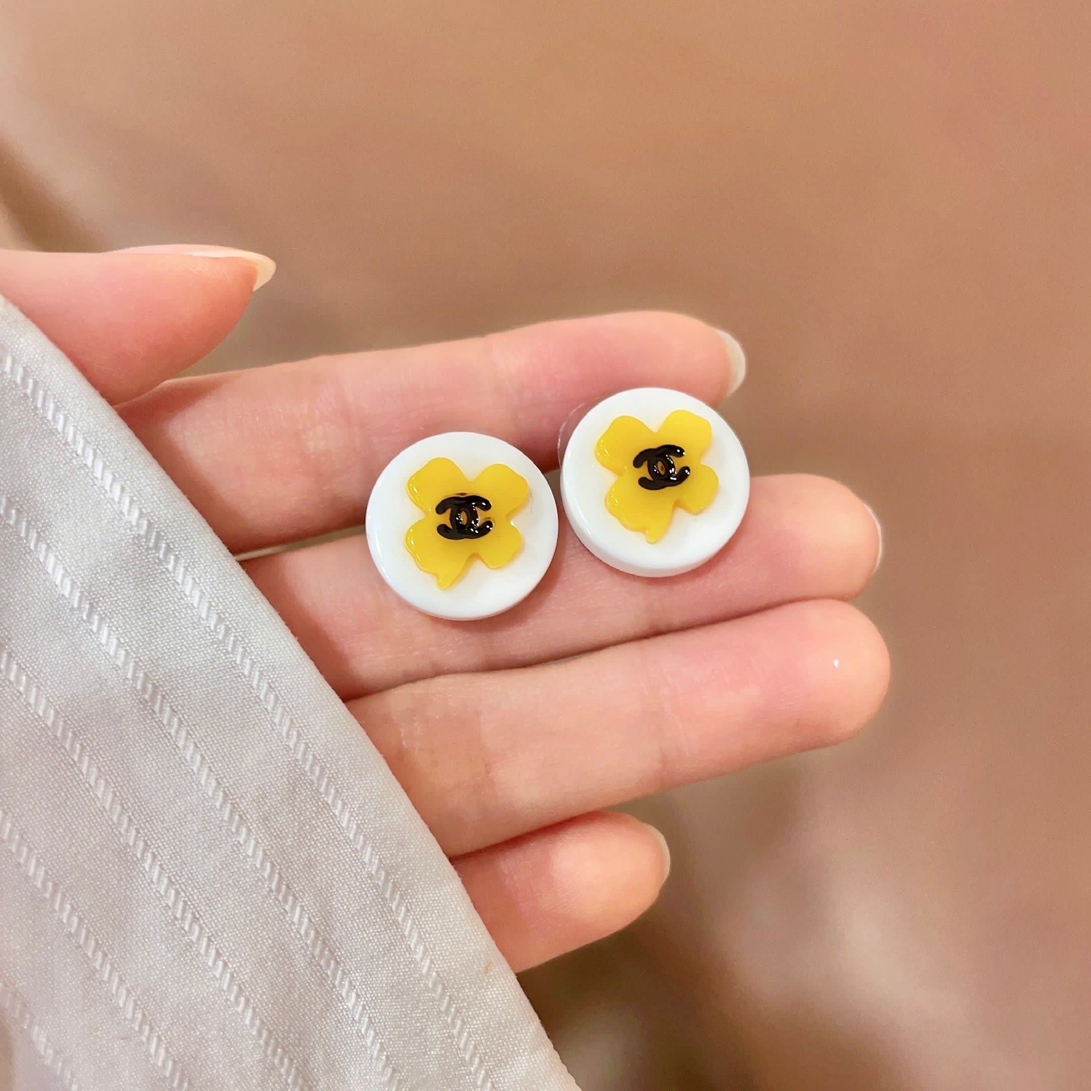 Chanel Flower Stud Earrings