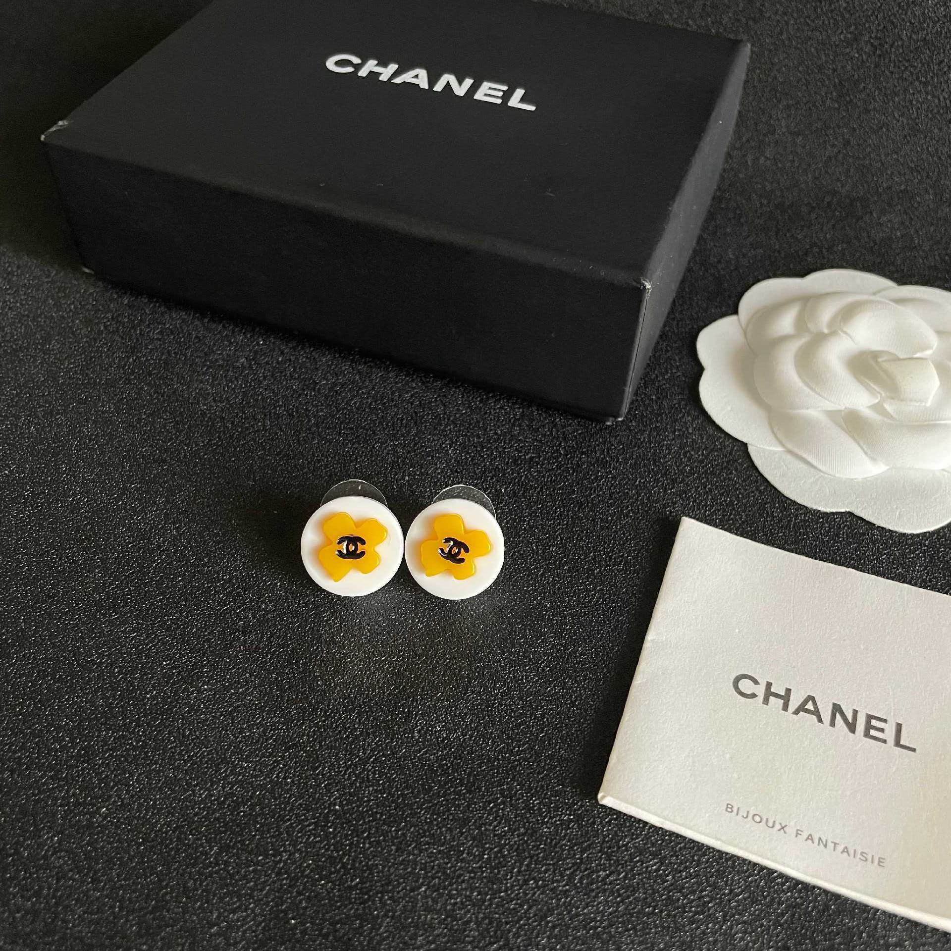 Chanel Flower Stud Earrings