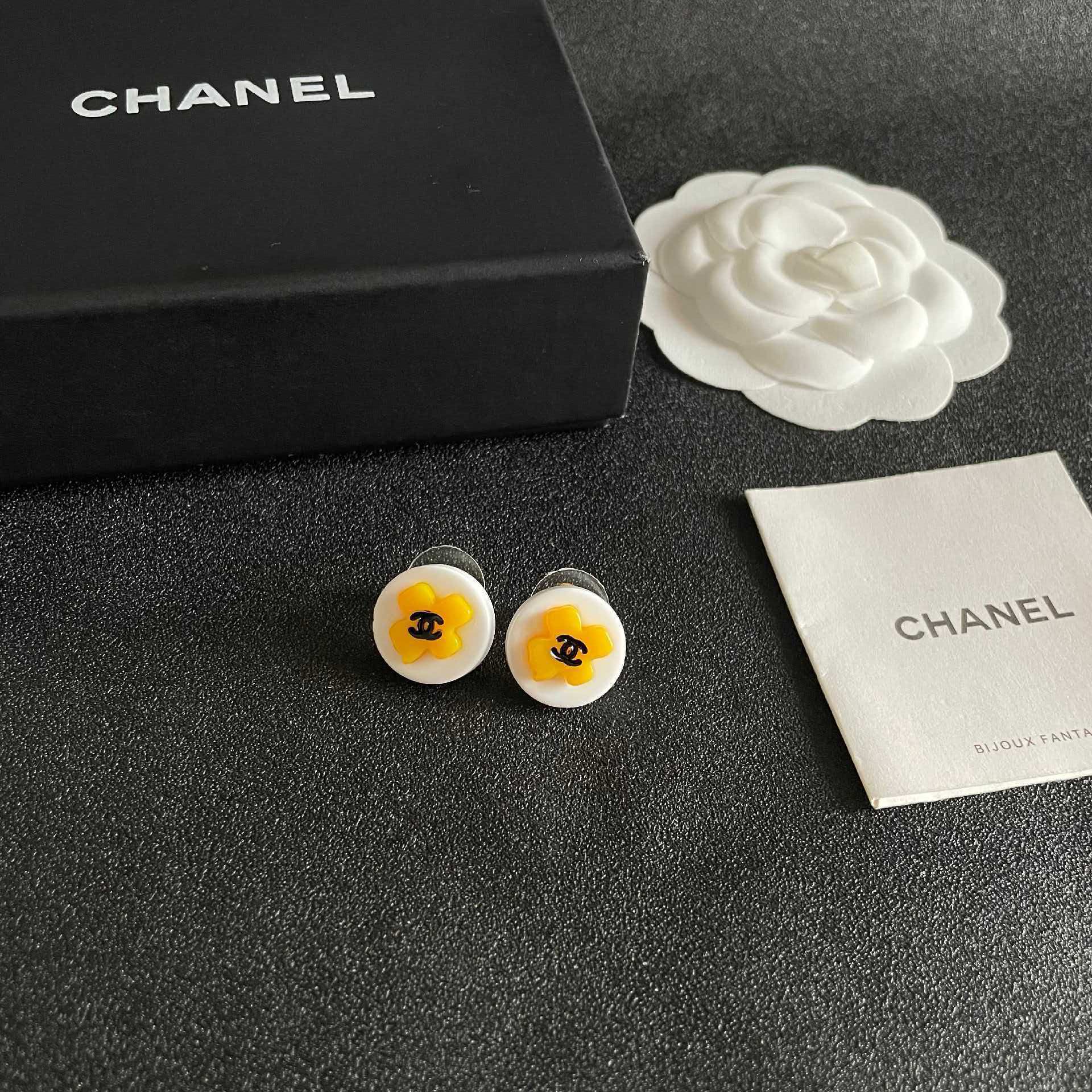 Chanel Flower Stud Earrings