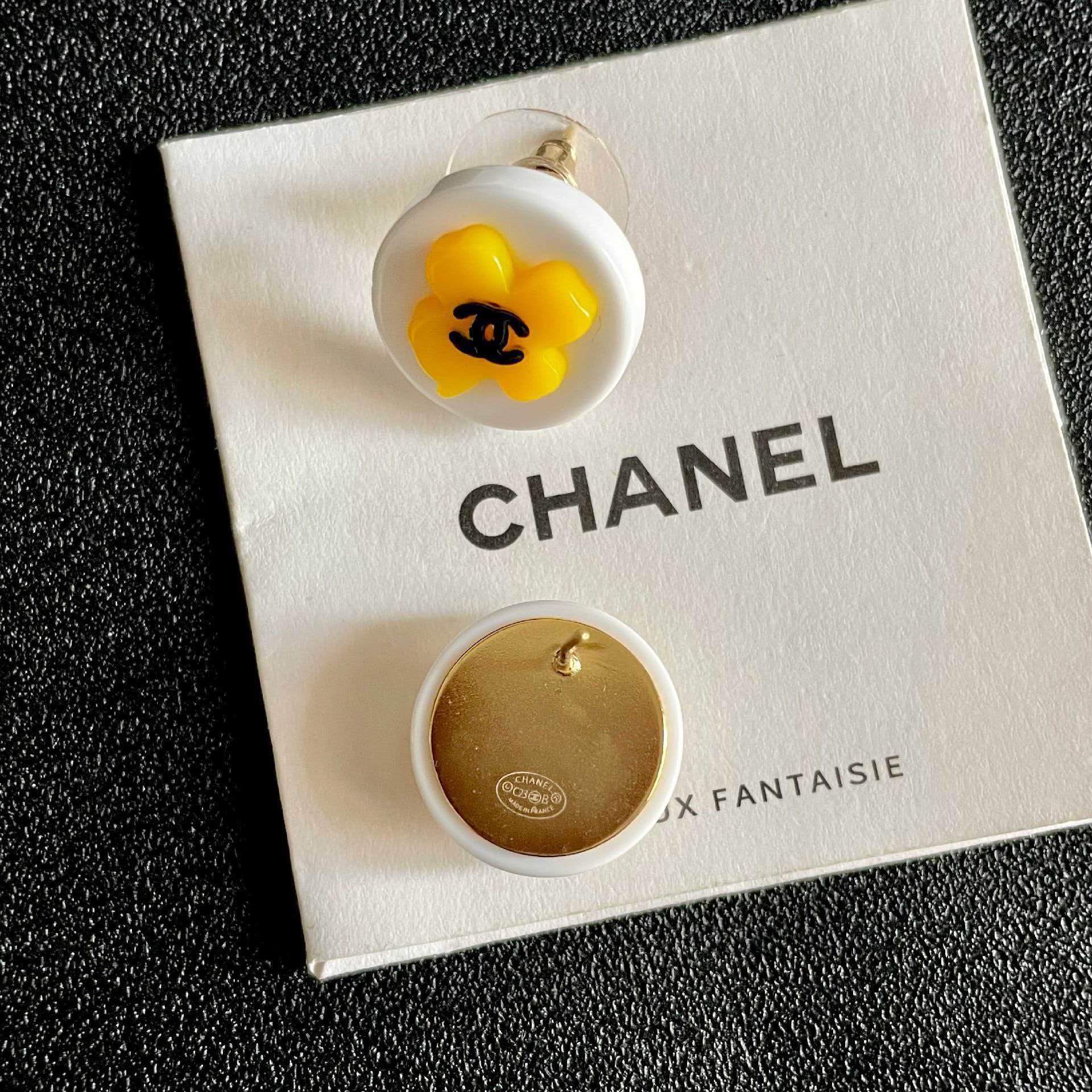 Chanel Flower Stud Earrings