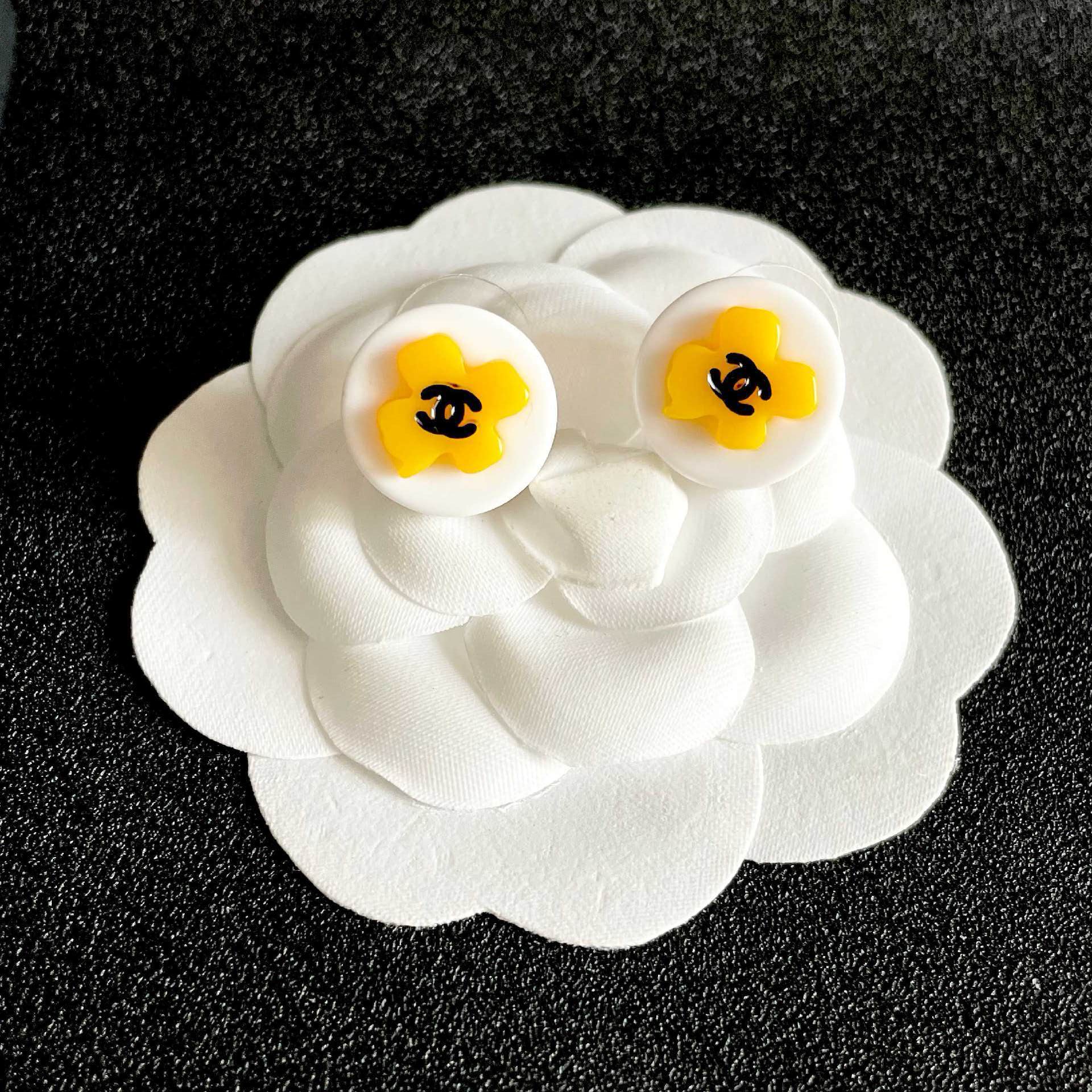 Chanel Flower Stud Earrings