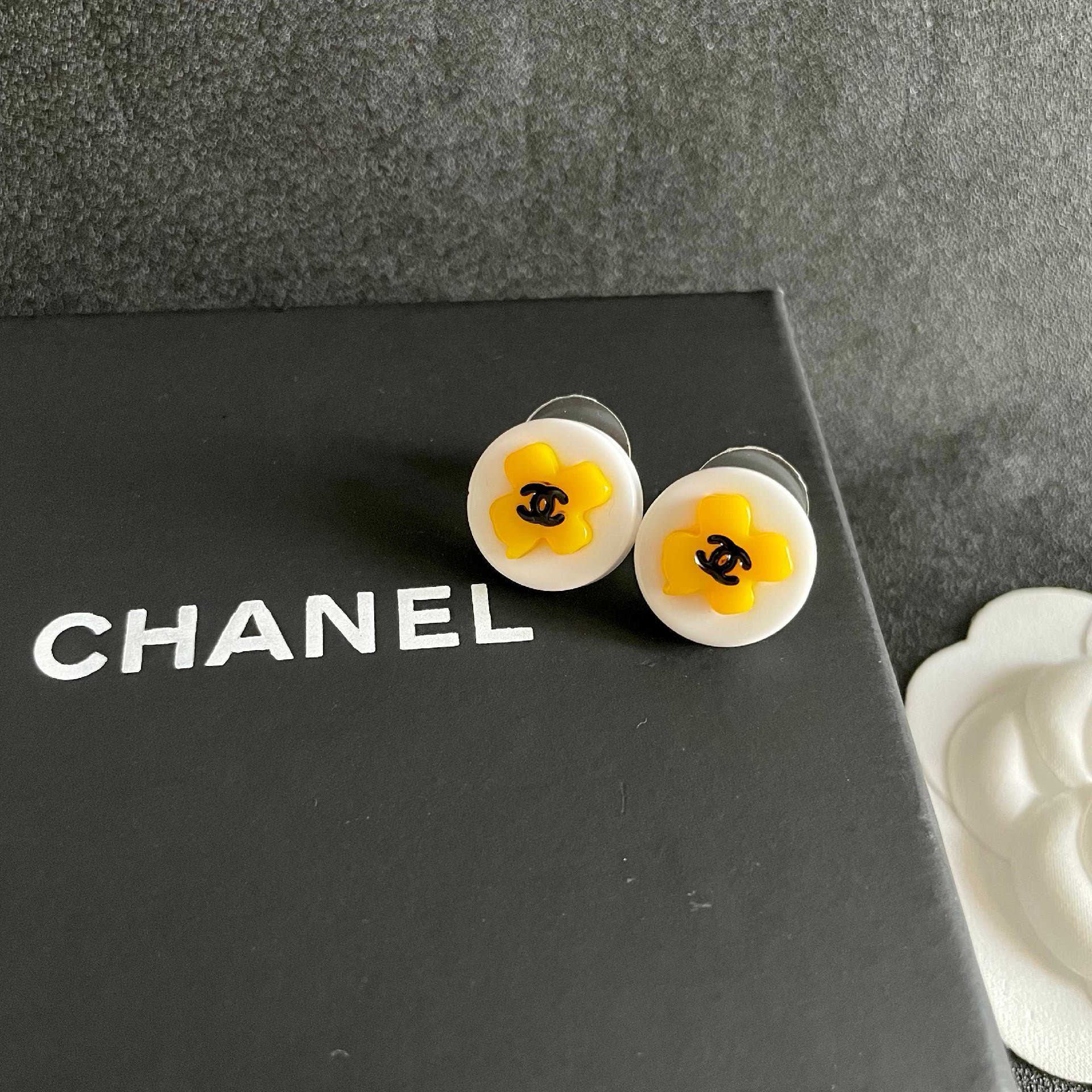 Chanel Flower Stud Earrings