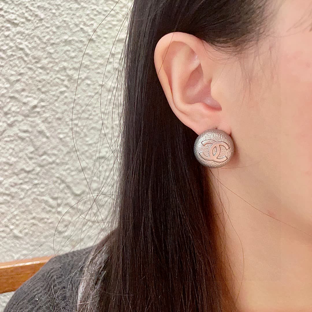 Chanel CC Logo Stud Earrings