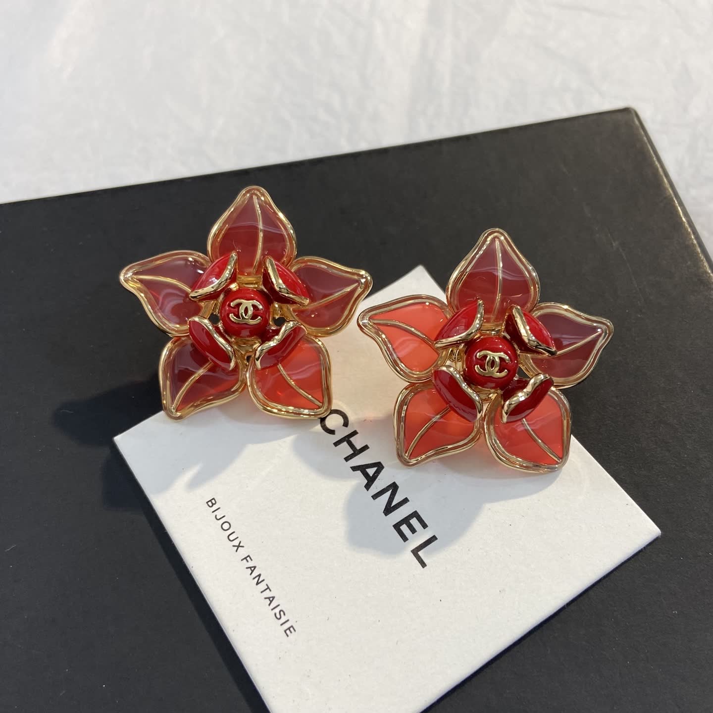Chanel Camellia Earrings