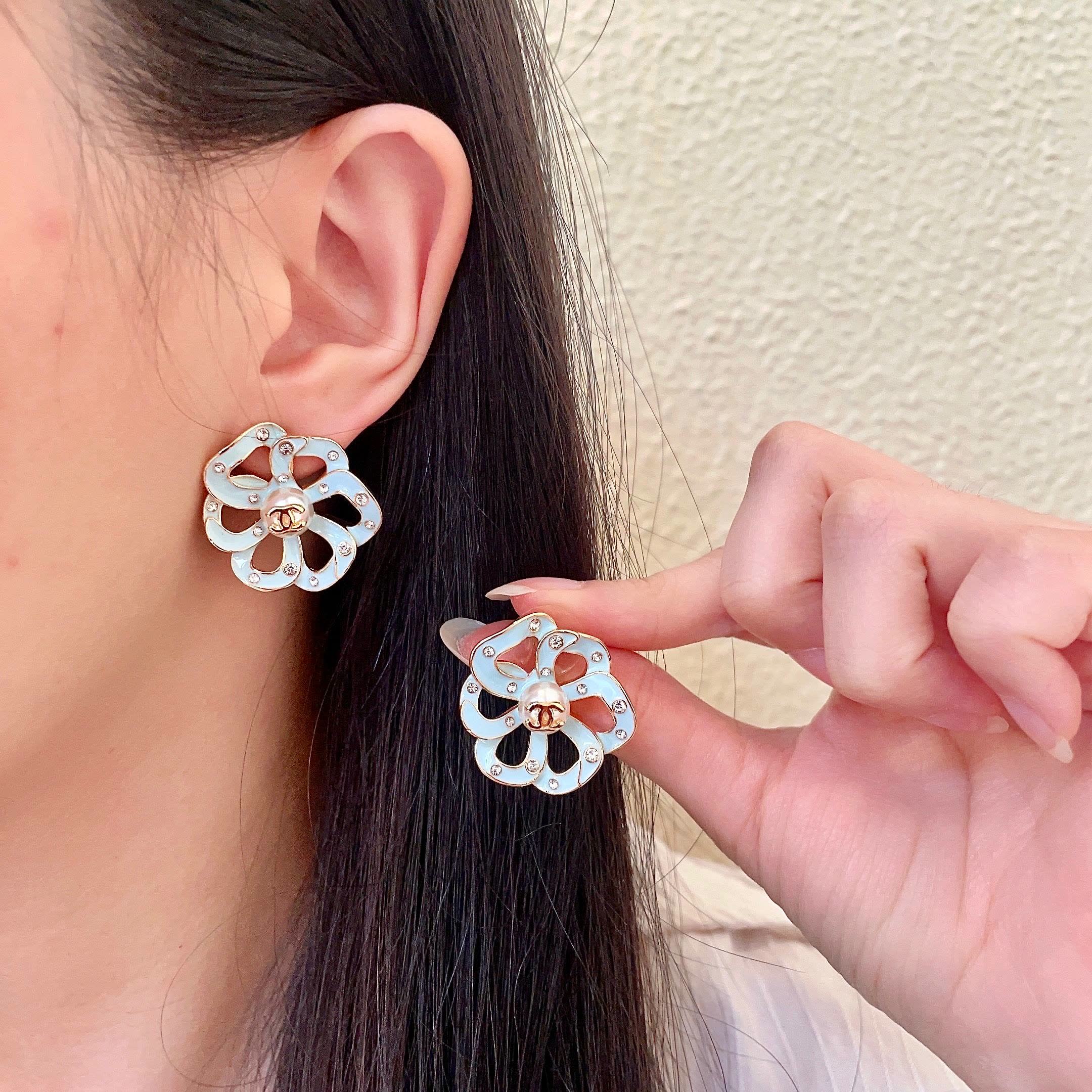 Chanel Camellia Earrings Chanel Camellia Earrings