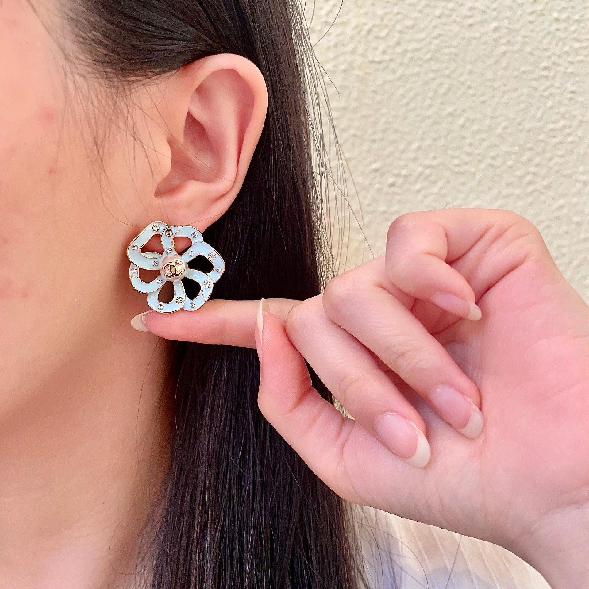 Chanel Camellia Earrings