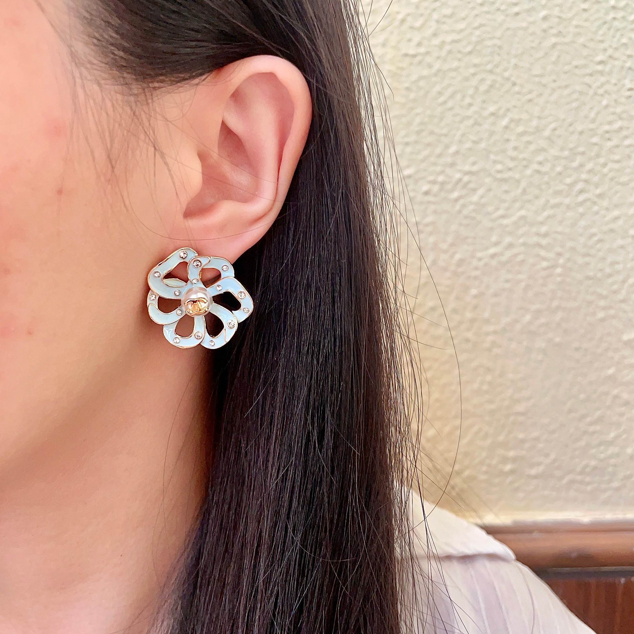 Chanel Camellia Earrings