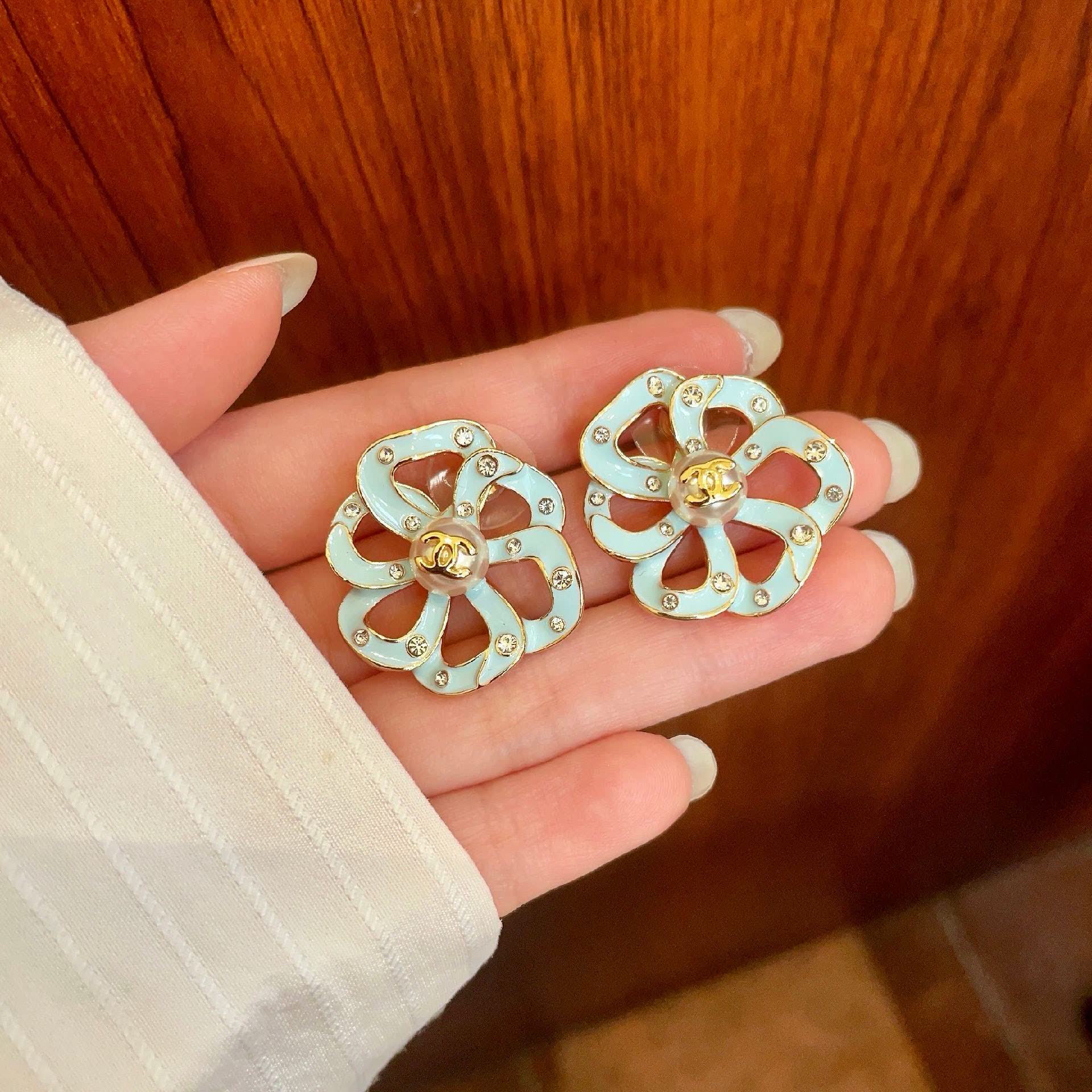 Chanel Camellia Earrings
