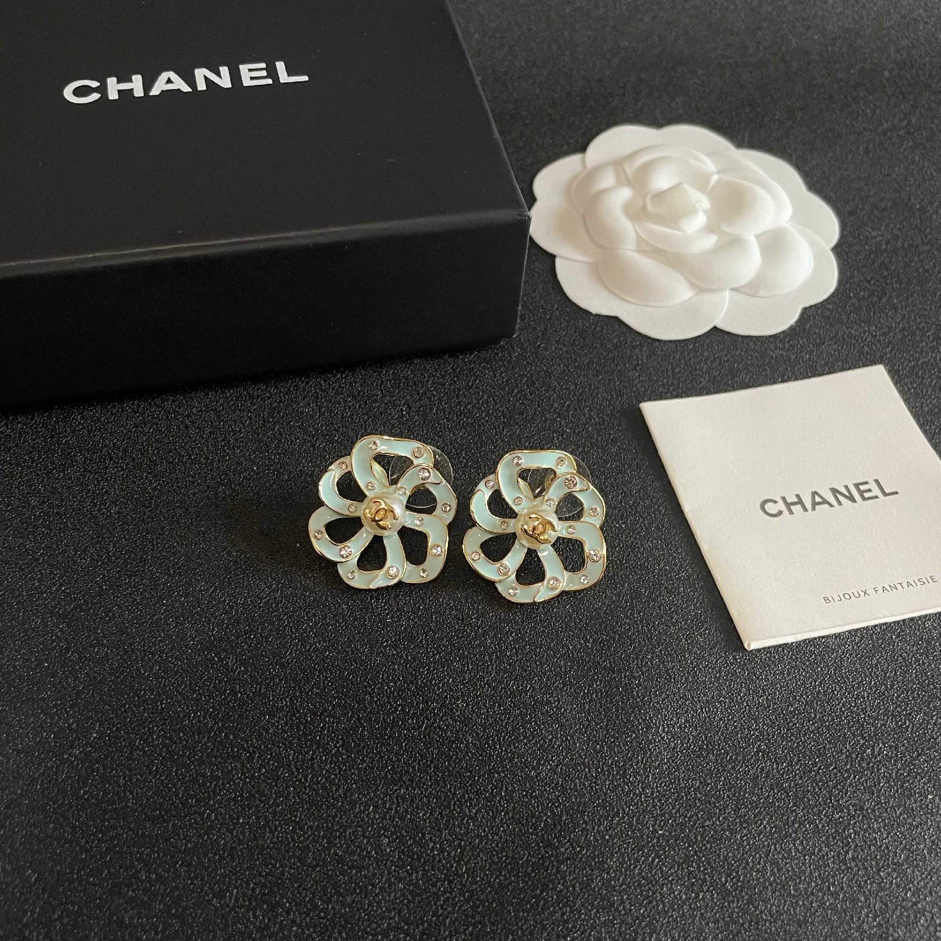 Chanel Camellia Earrings