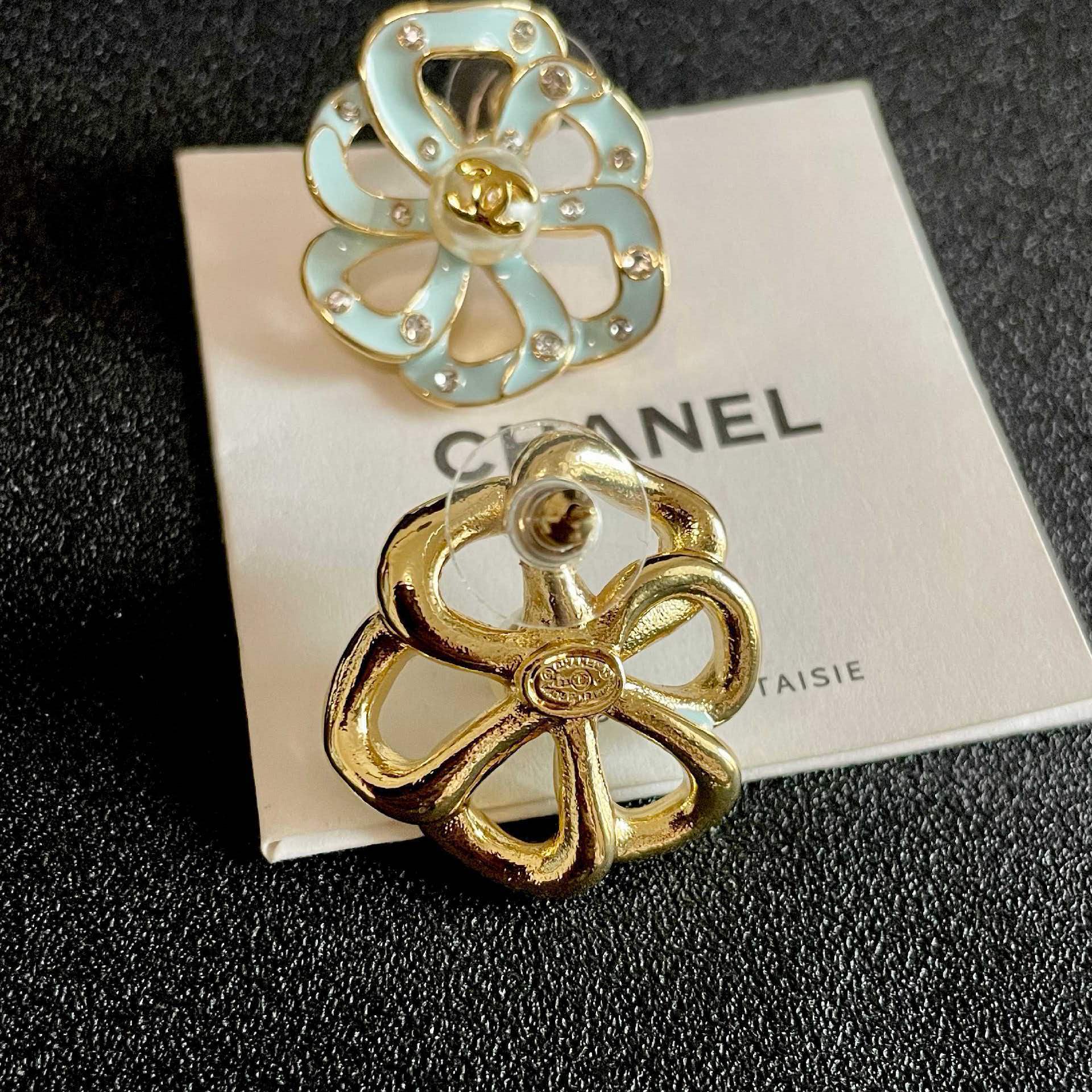 Chanel Camellia Earrings