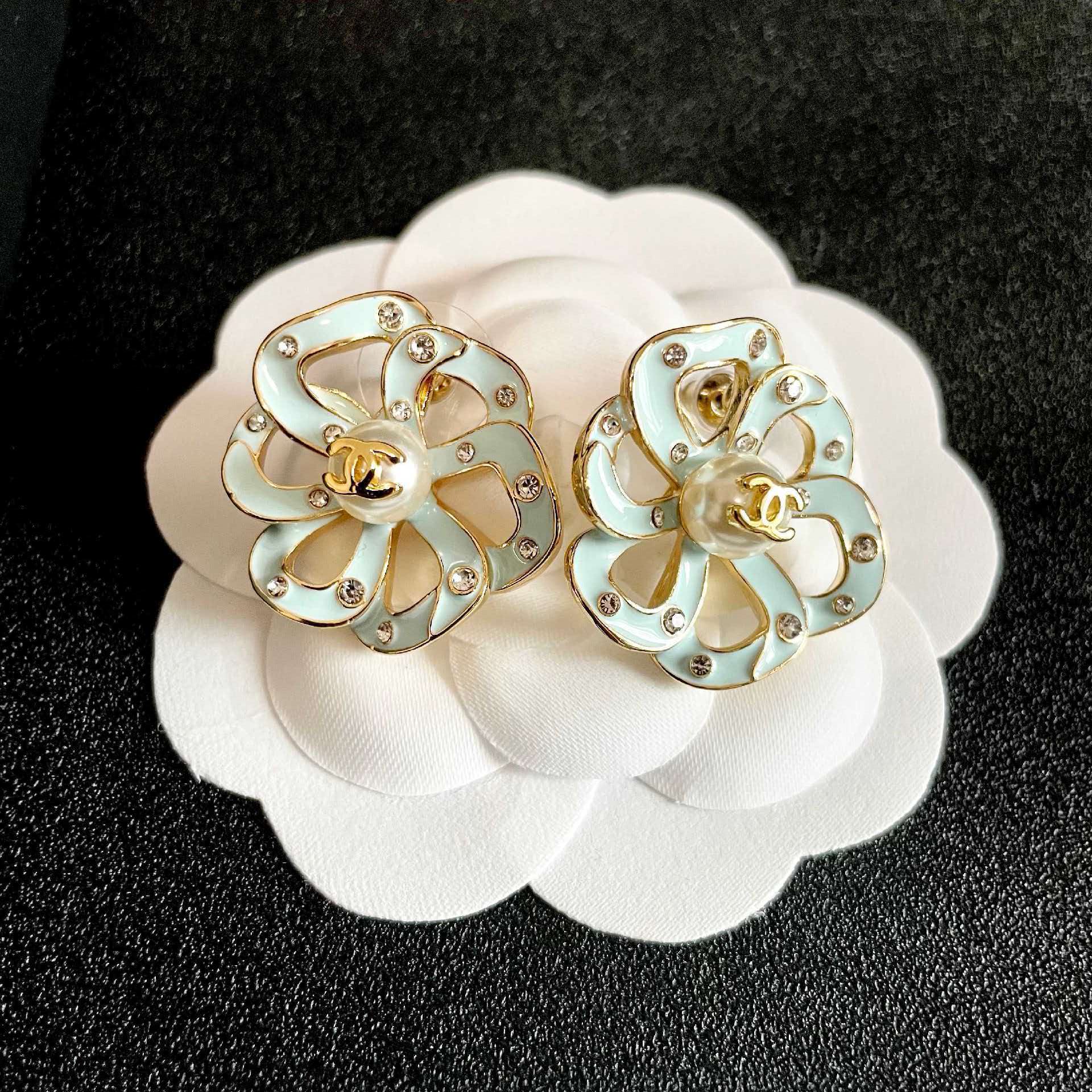 Chanel Camellia Earrings