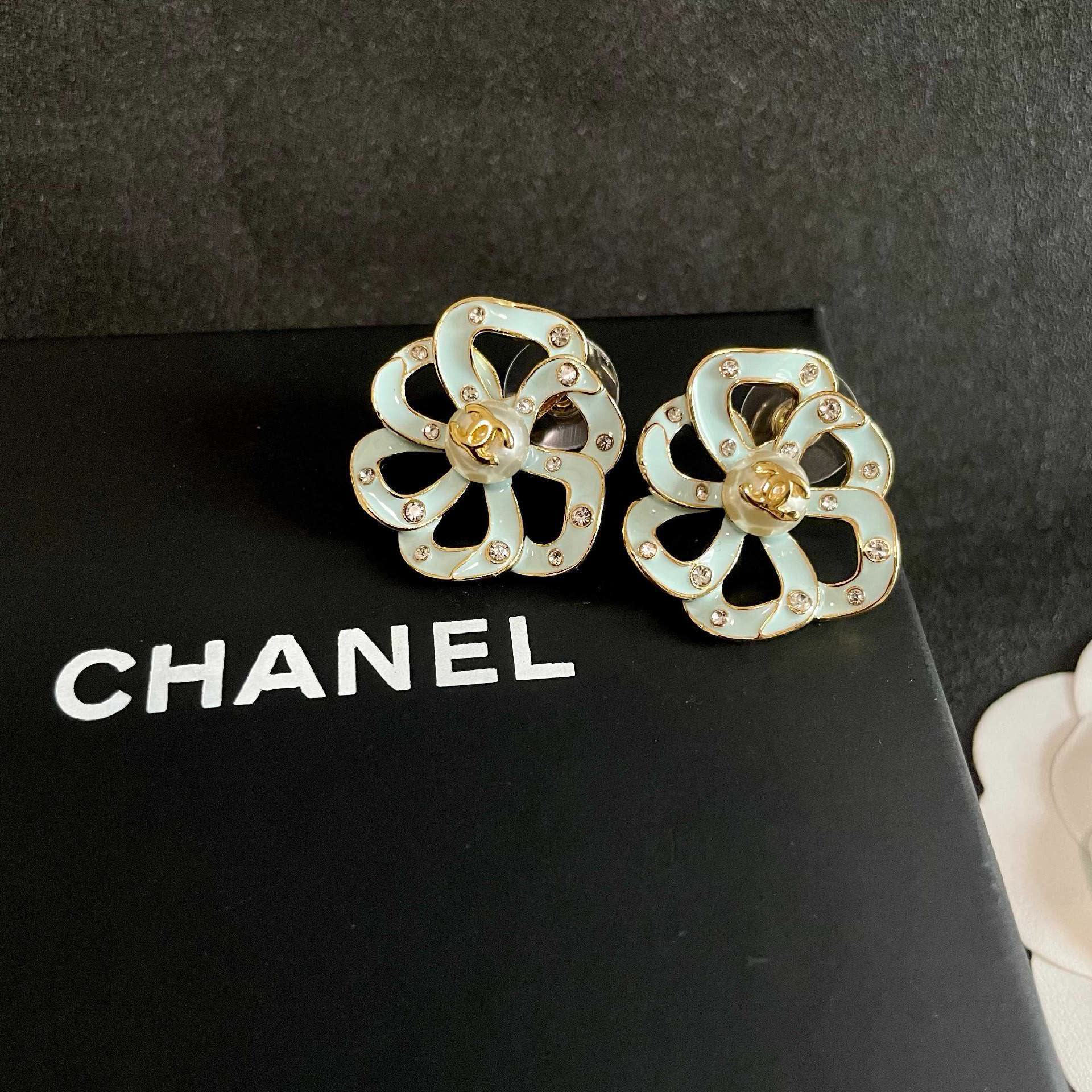 Chanel Camellia Earrings