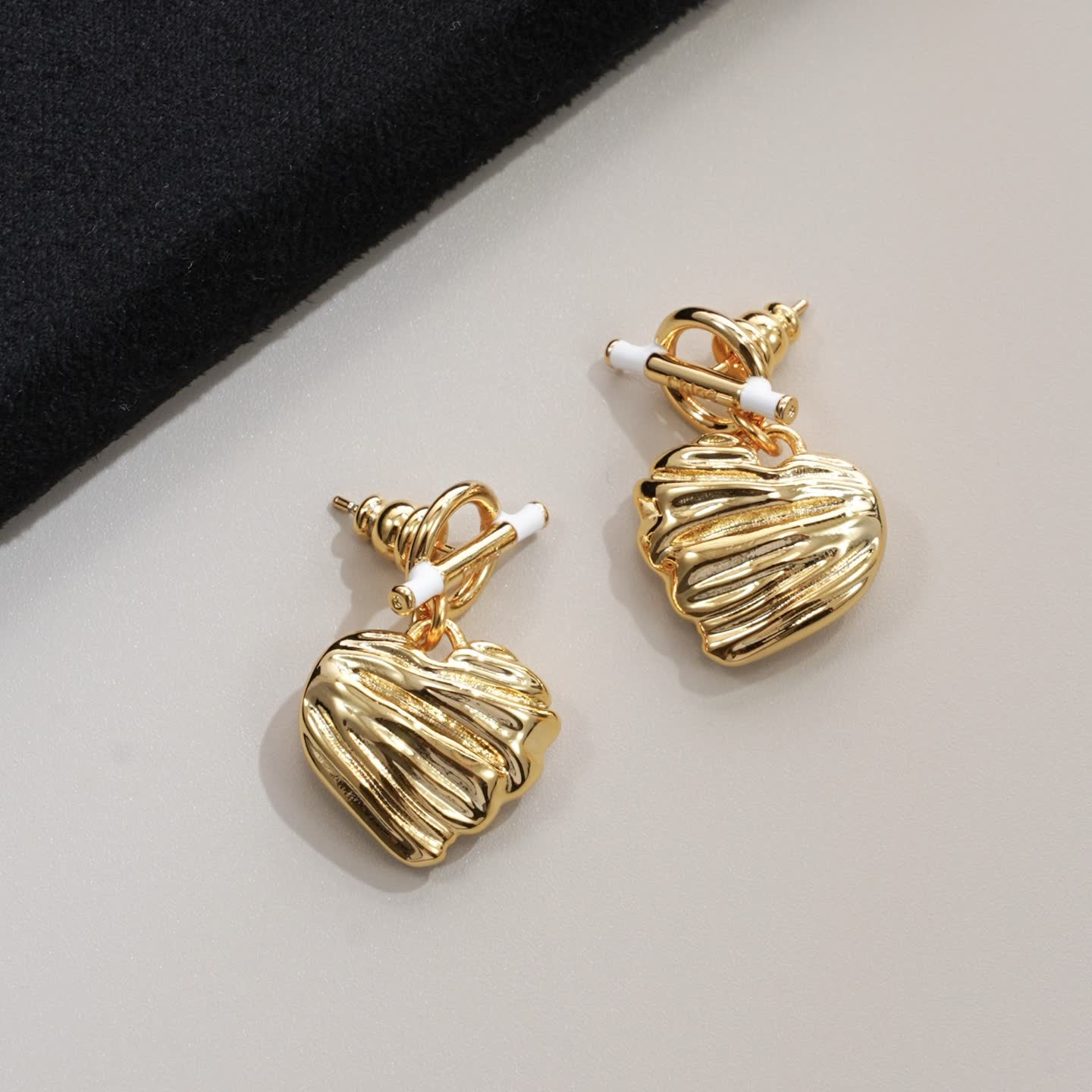 Chloe Gold Shell Stud Earrings