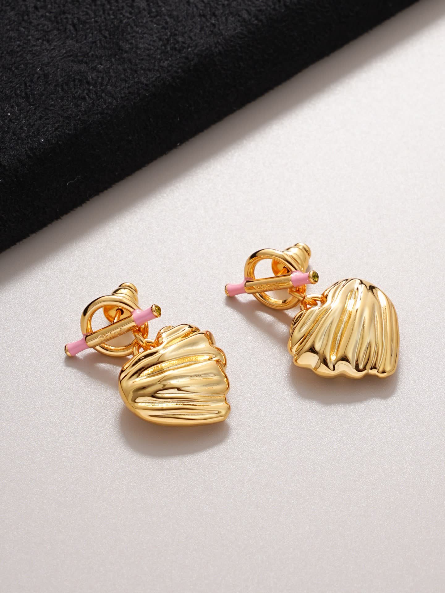 Chloe Chloé Gold Heart Earrings