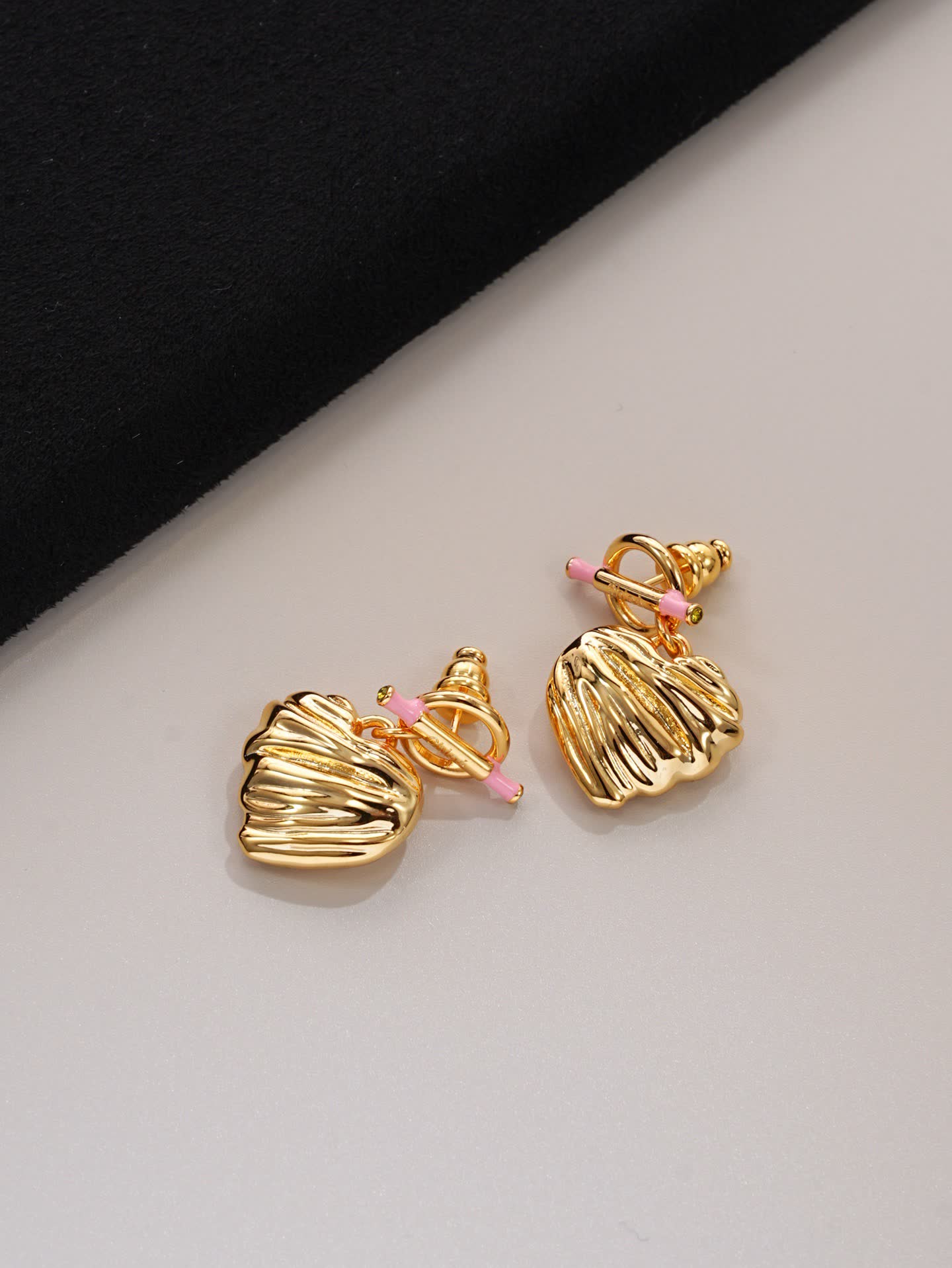 Chloe Chloé Gold Heart Earrings