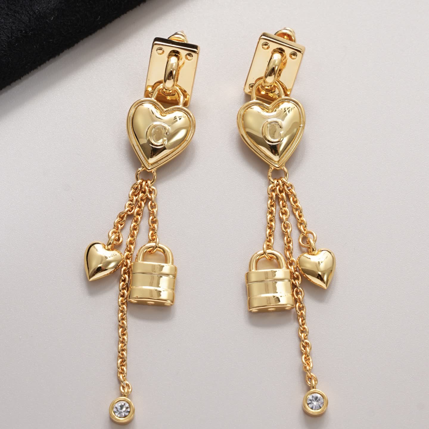 Chanel Heart Lock Clip-On Earrings