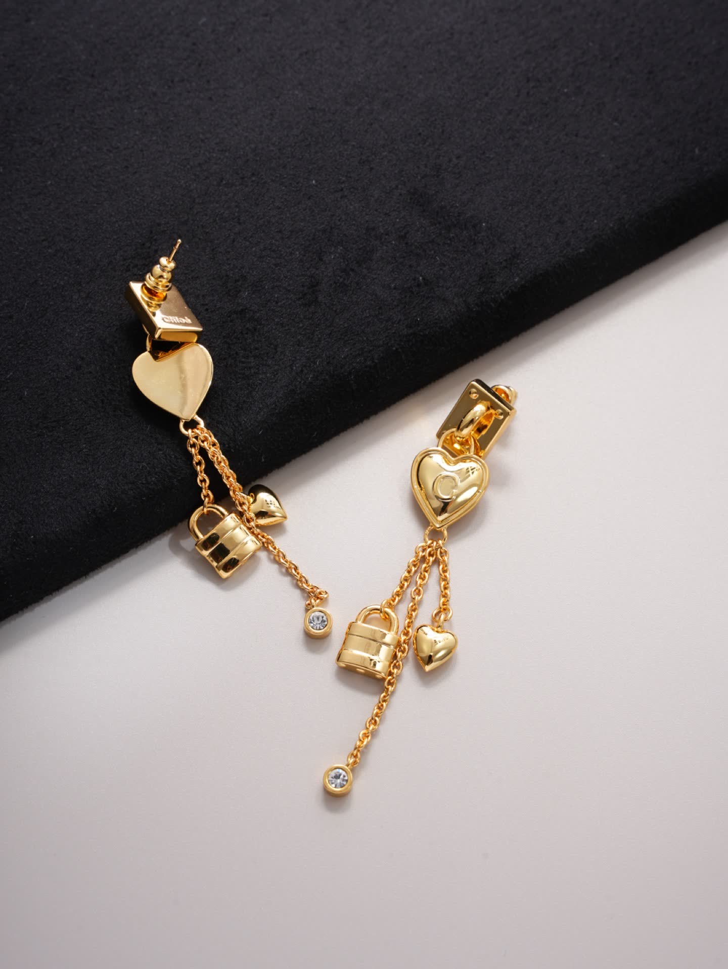 Chanel Heart Lock Clip-On Earrings