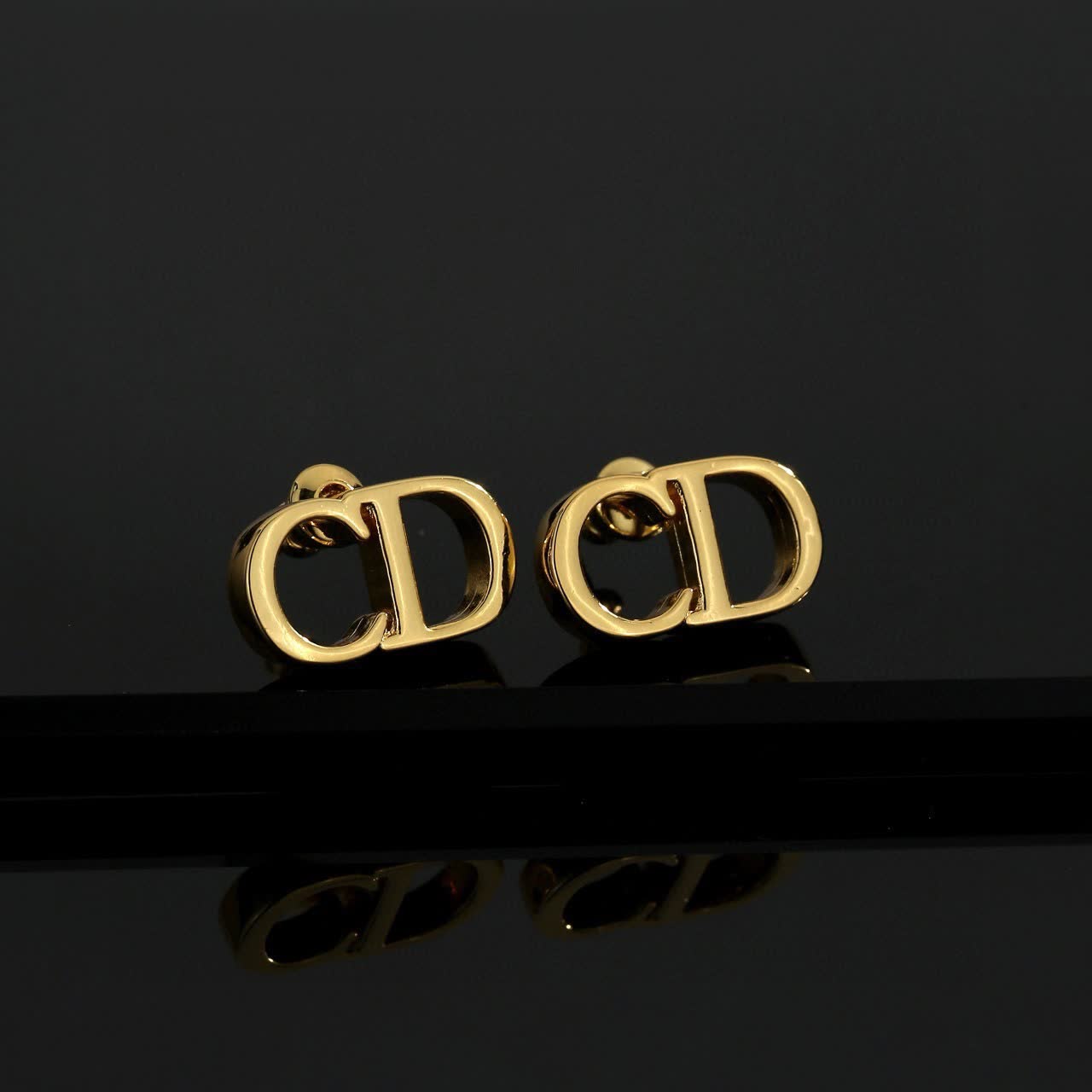 Christian Dior CD Logo Stud Earrings Christian Dior CD Logo Stud Earrings
