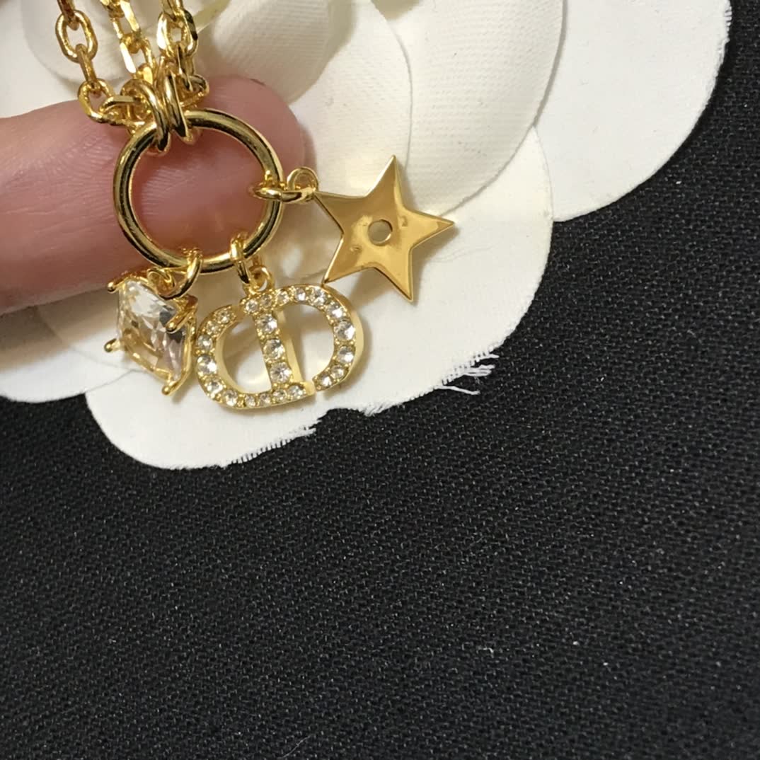 Dior Bracelet with Star and Crystal Charms