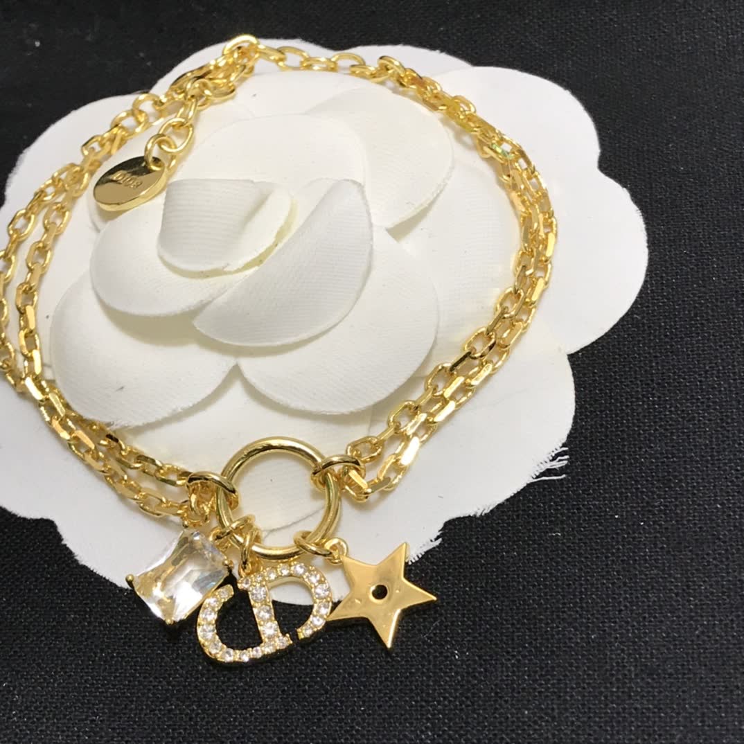 Dior Bracelet with Star and Crystal Charms