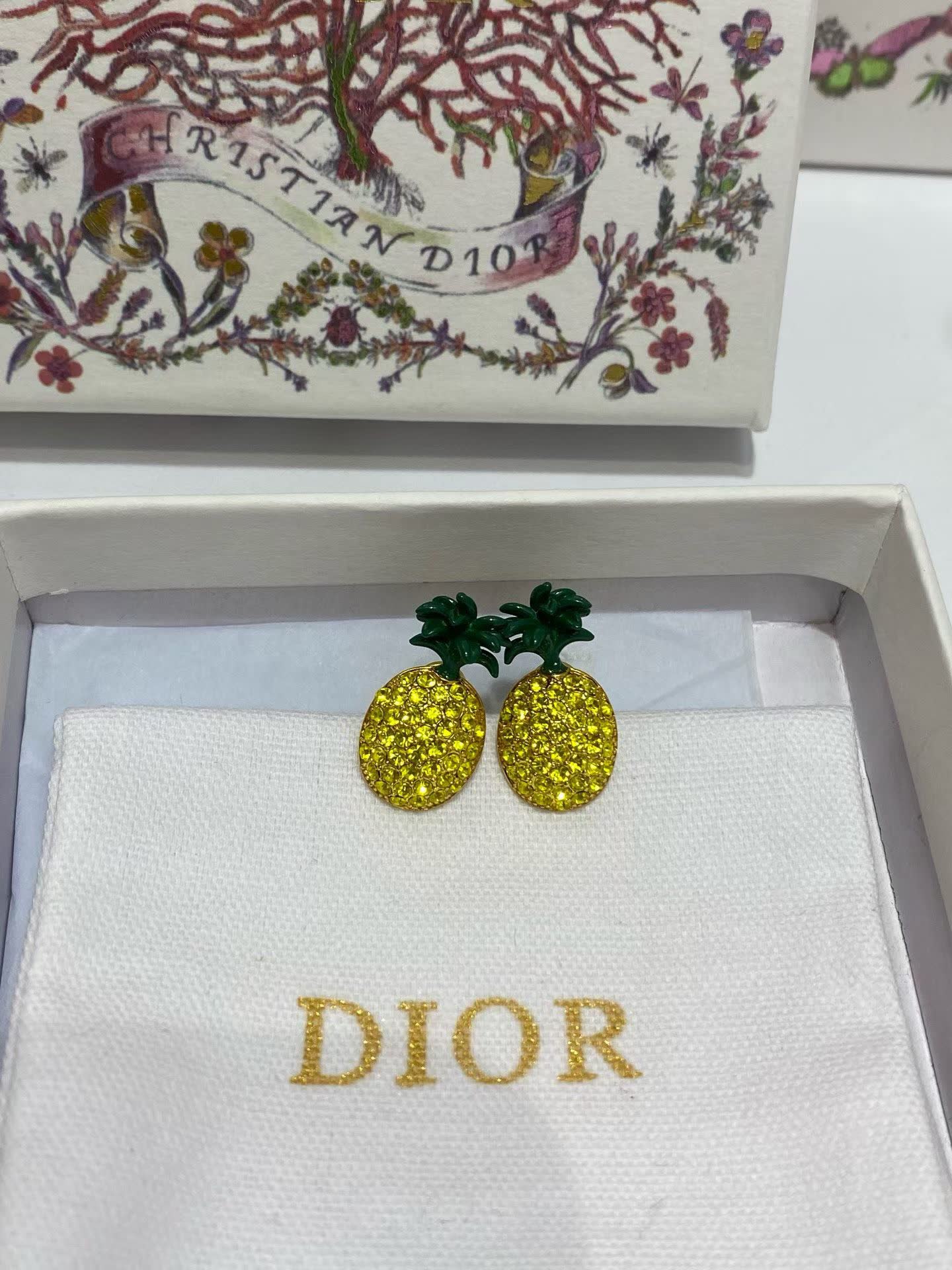 Dior Pineapple Earrings