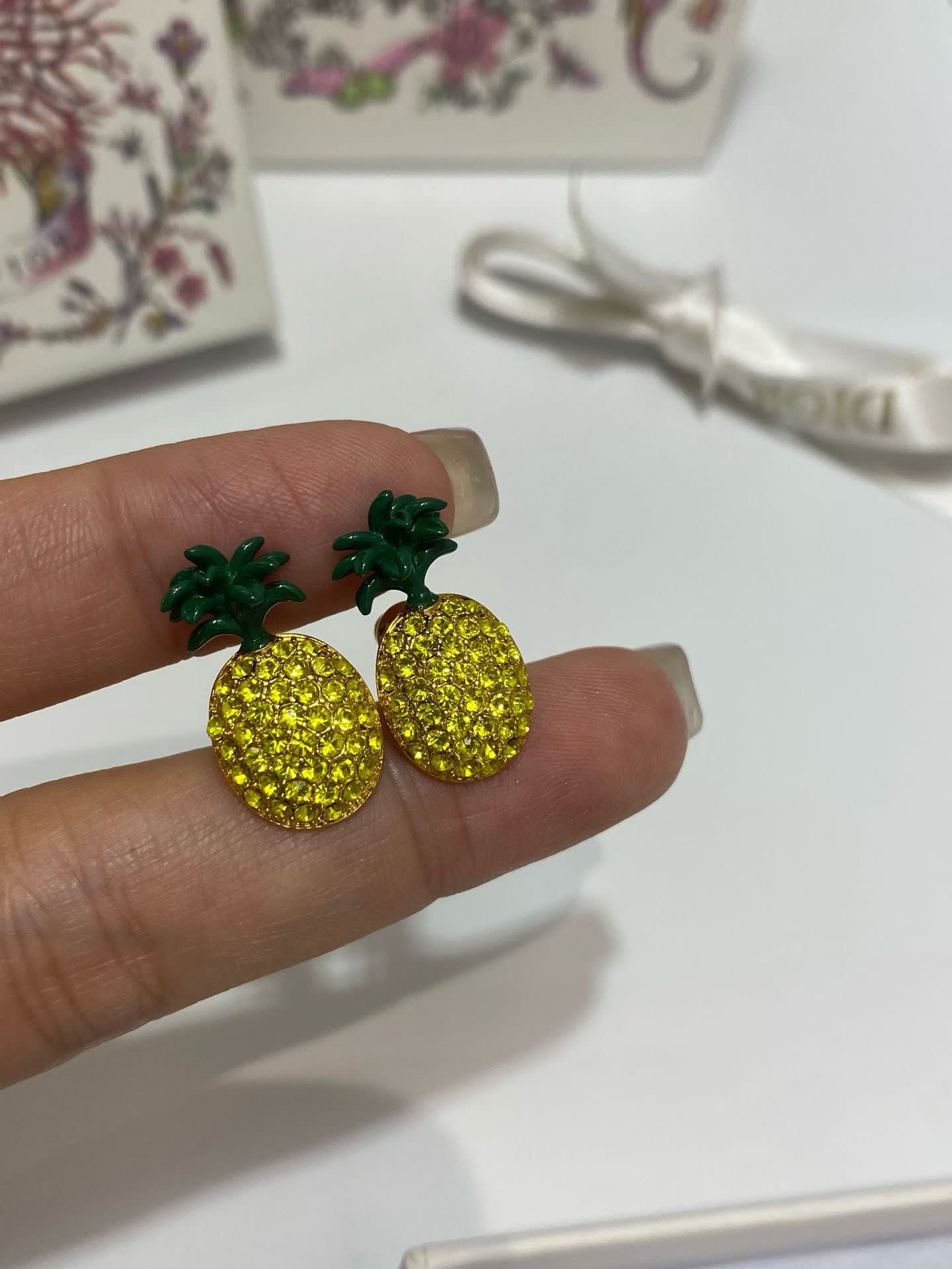 Dior Pineapple Earrings