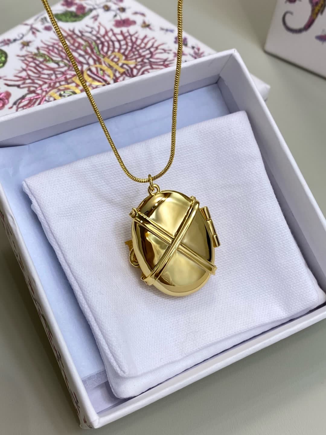 Dior Gold-Tone Crystal-Embellished Necklace