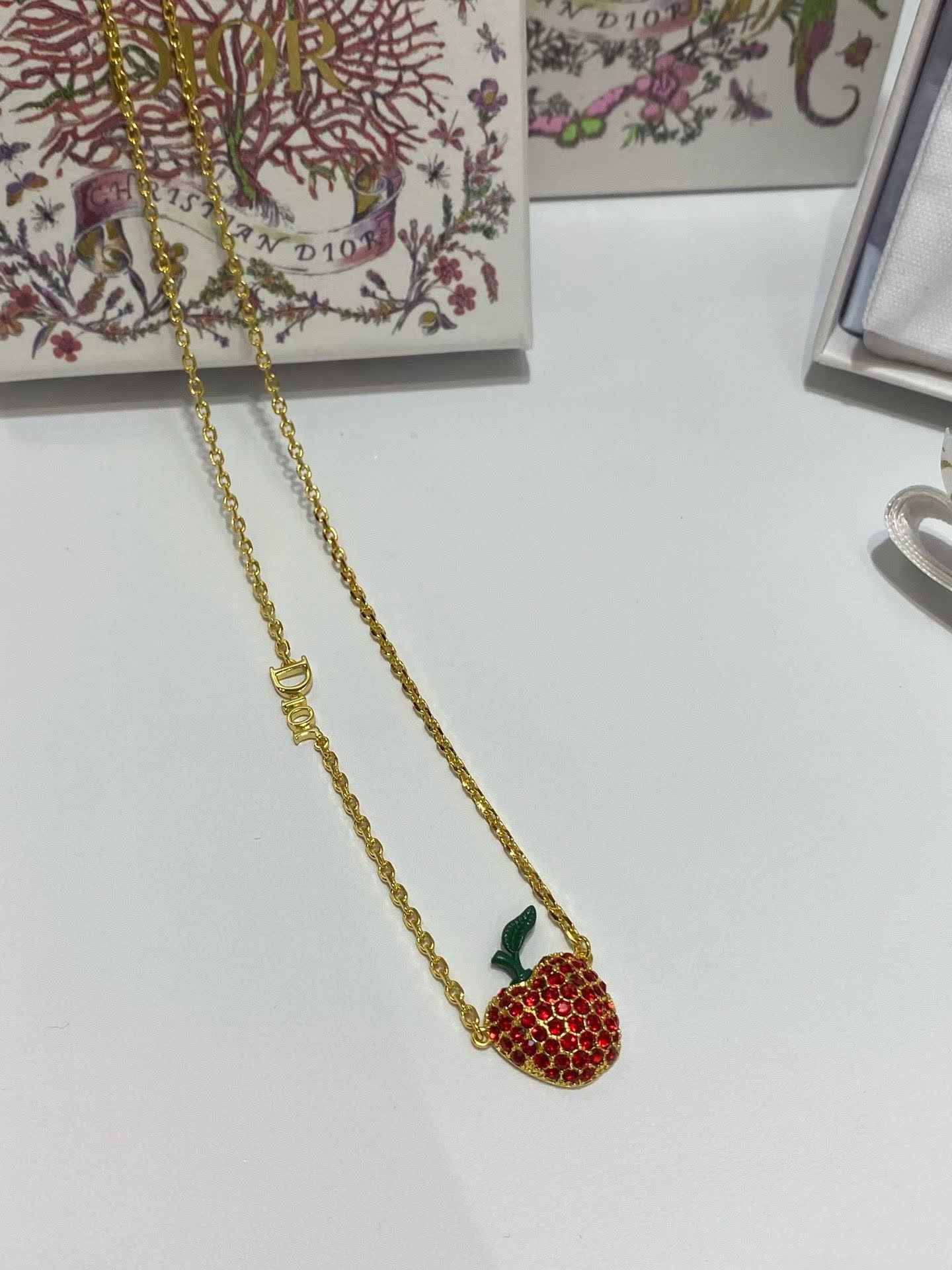 Dior Gold-Plated Apple Earrings