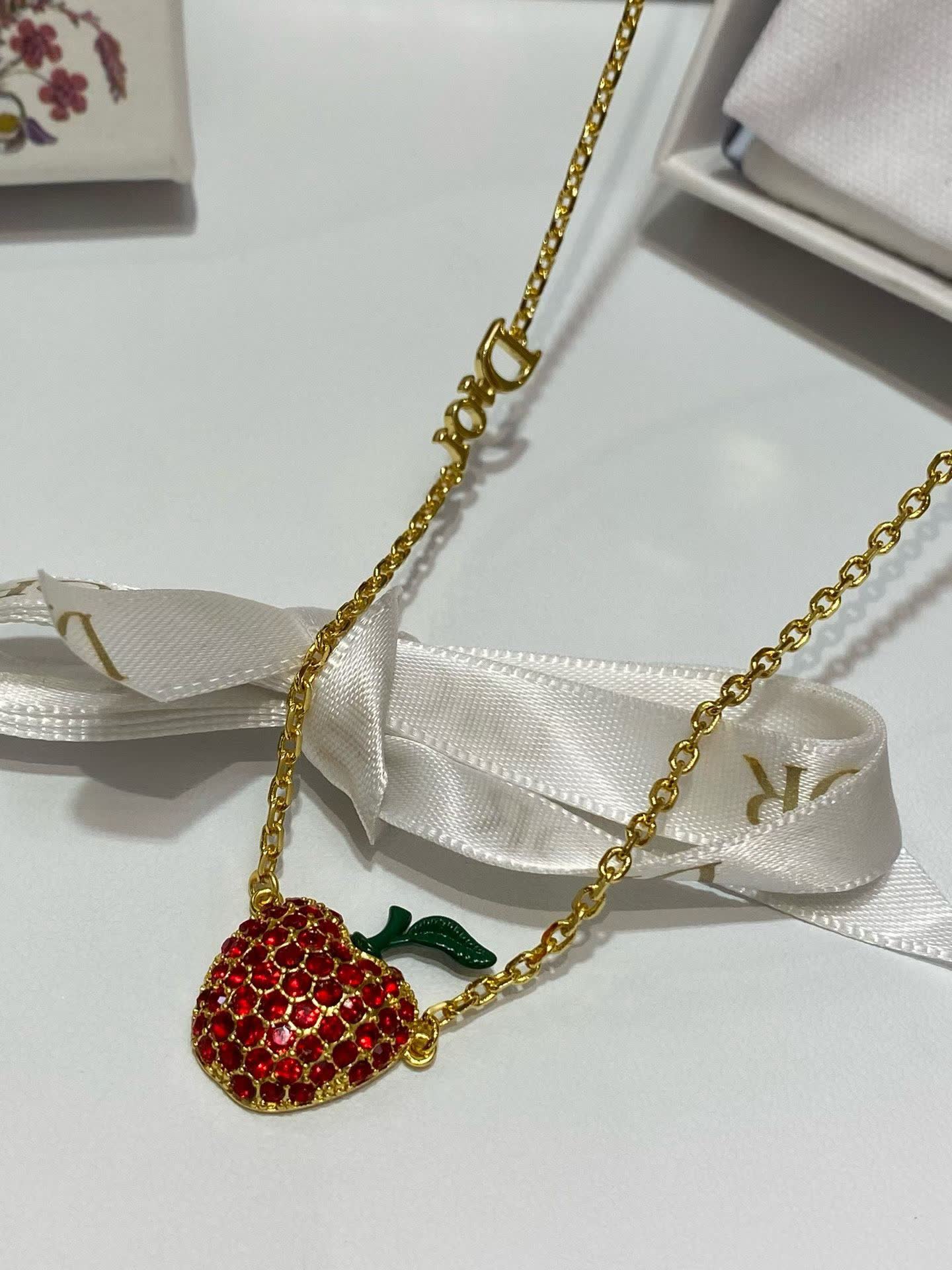 Dior Gold-Plated Apple Earrings