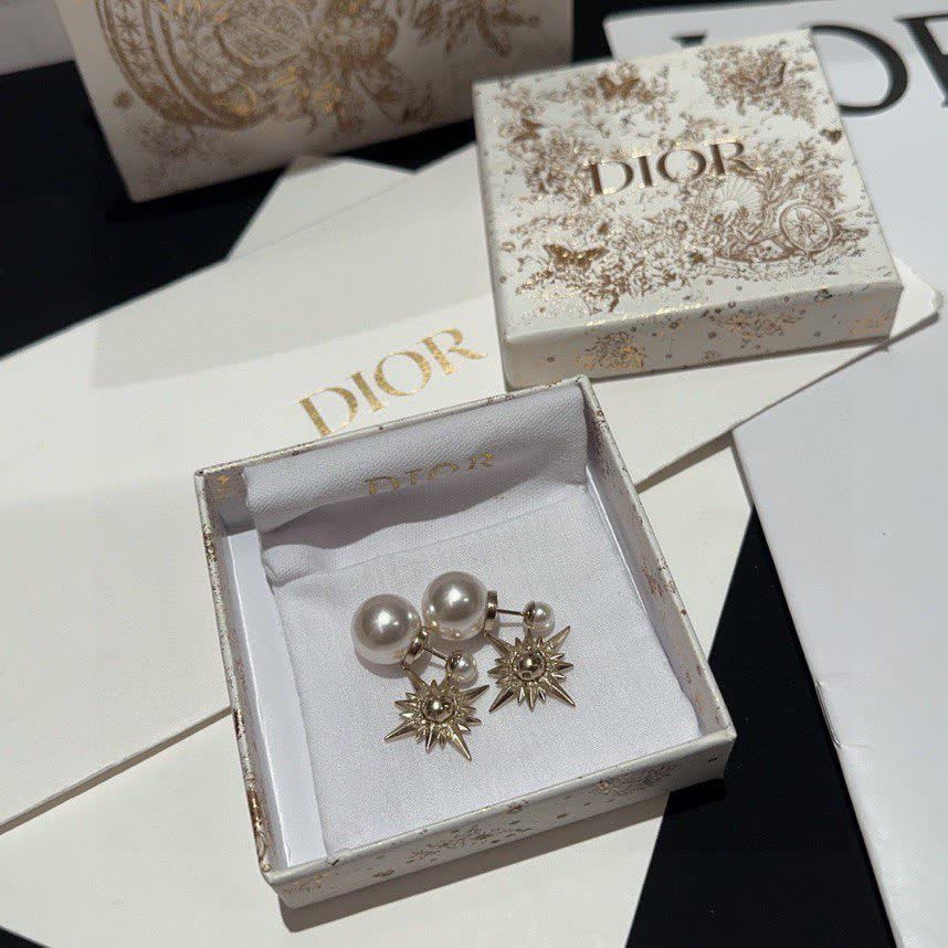 Chanel Pearl and Star Earrings