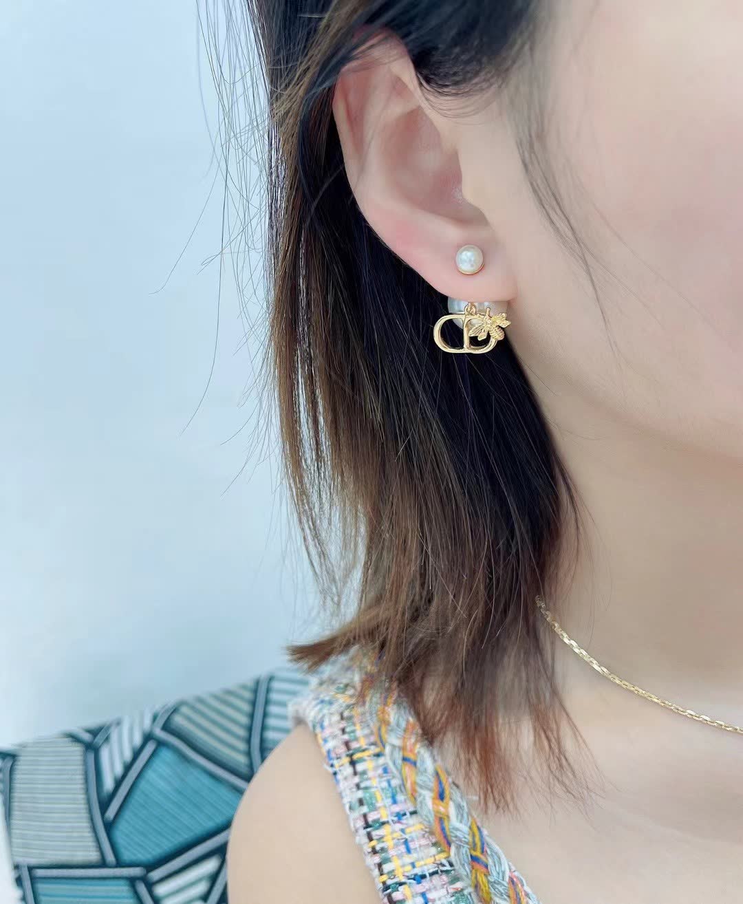 Chanel Bee Logo Earrings Chanel Bee Logo Earrings